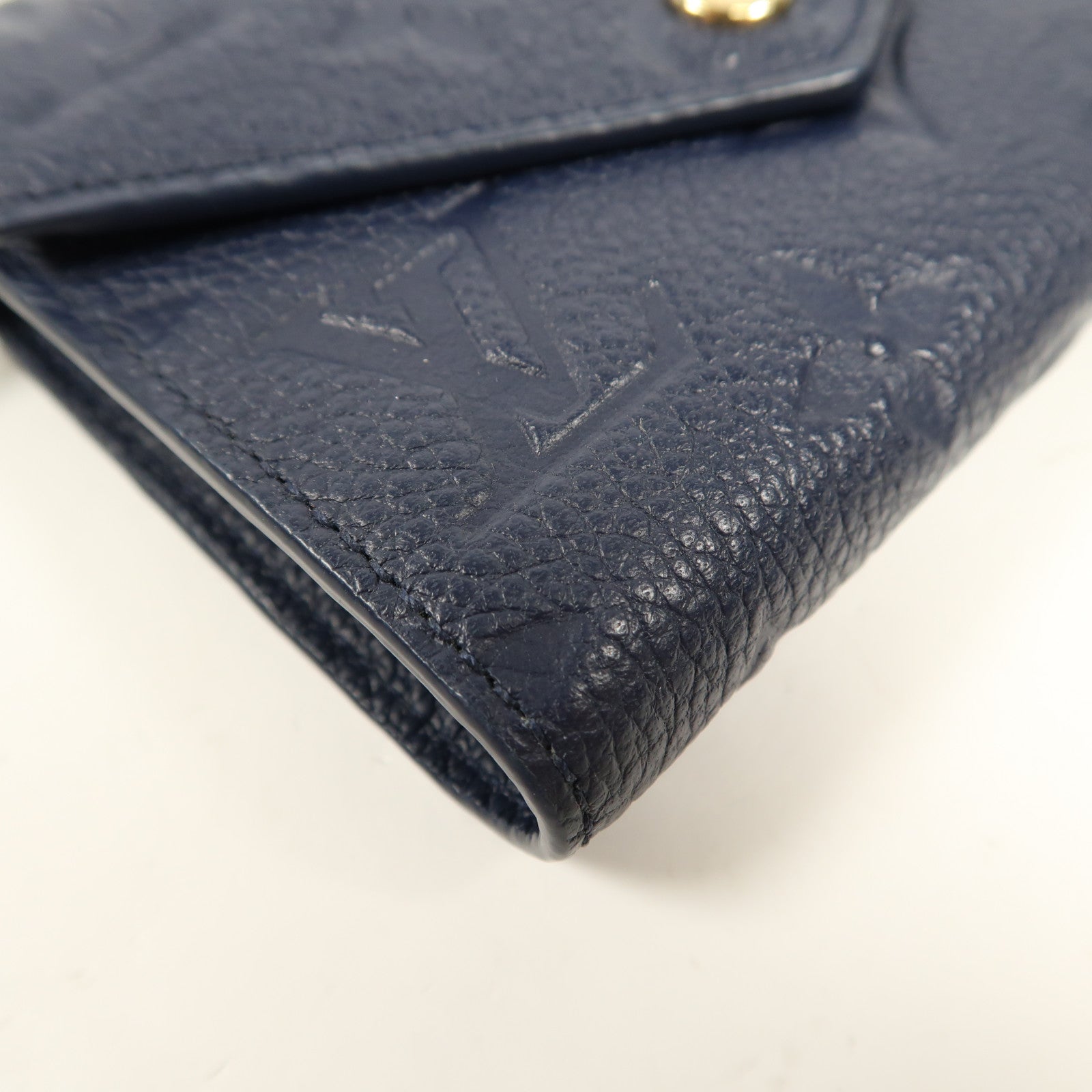 LOUIS VUITTON LV GHW Victorine Wallet M83590 Monogram Empreinte Blue
