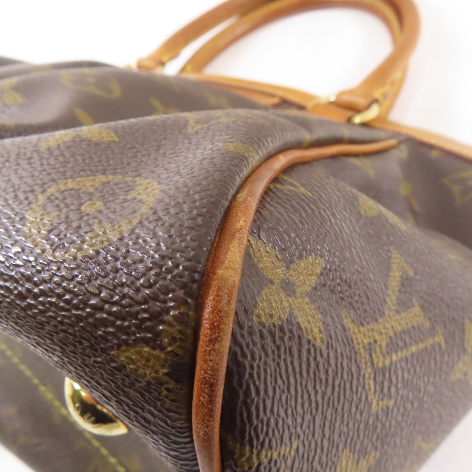 LOUIS VUITTON Monogram Tivoli PM金扣手挽袋啡色