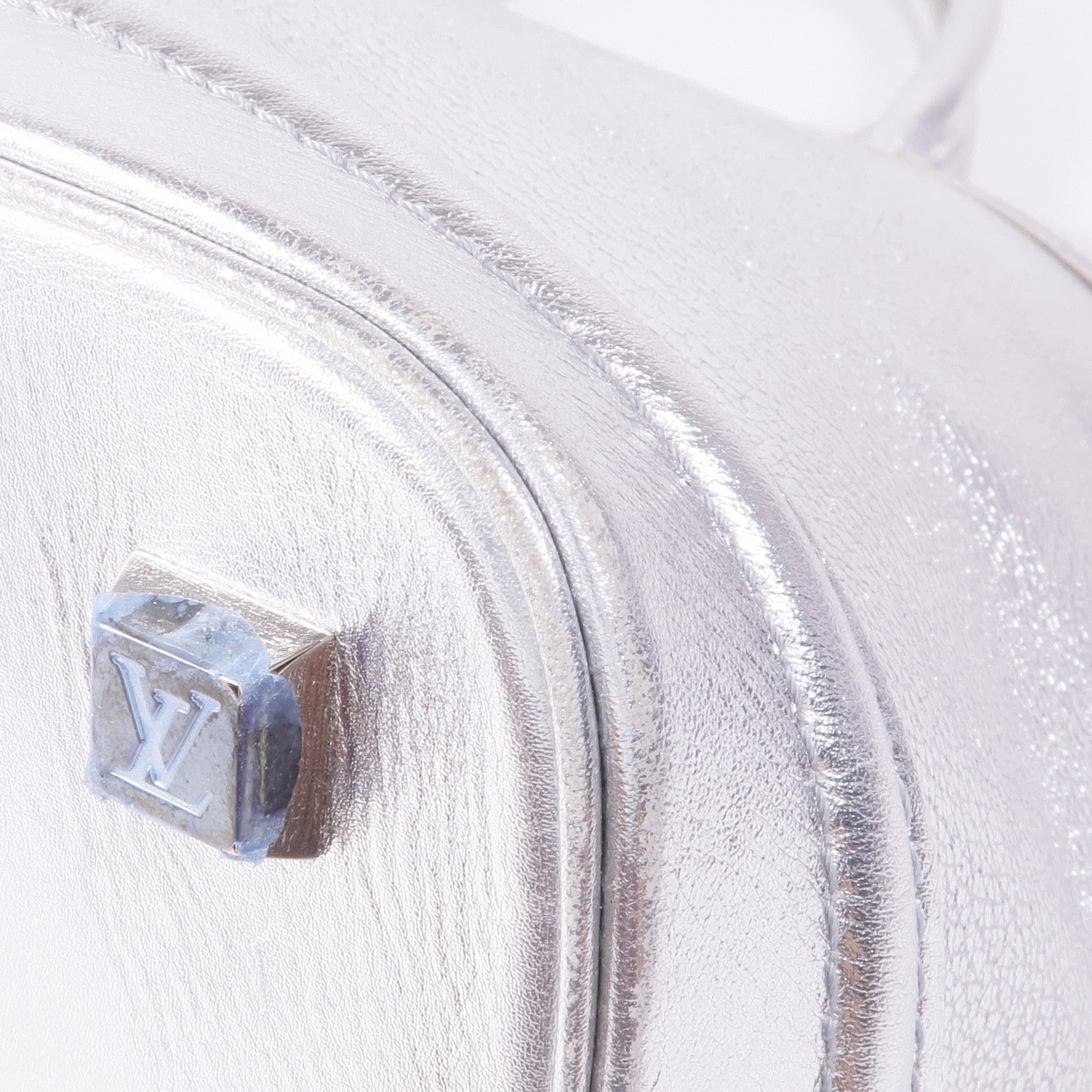 LOUIS VUITTON 皮革Lockit PM銀扣手挽袋