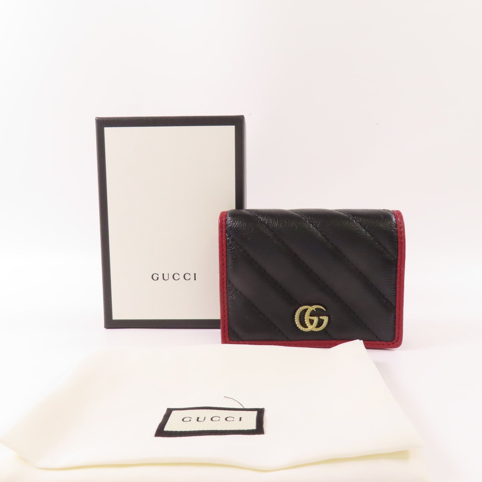 GUCCI 牛皮皮革Wallet金扣錢包