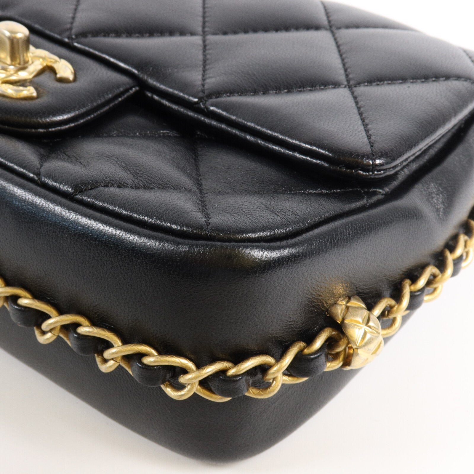 CHANEL 羊皮皮革CoCo Flap Bag鏈帶肩背袋