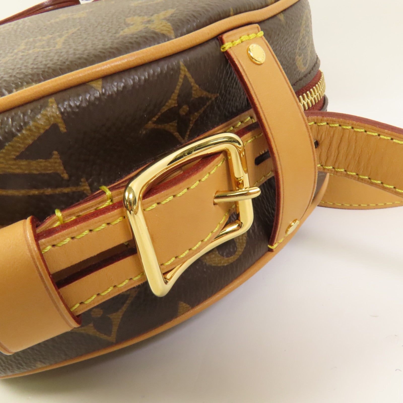 LOUIS VUITTON 【激減優惠】Monogram Boite Chapeau Souple金扣肩背袋棕色
