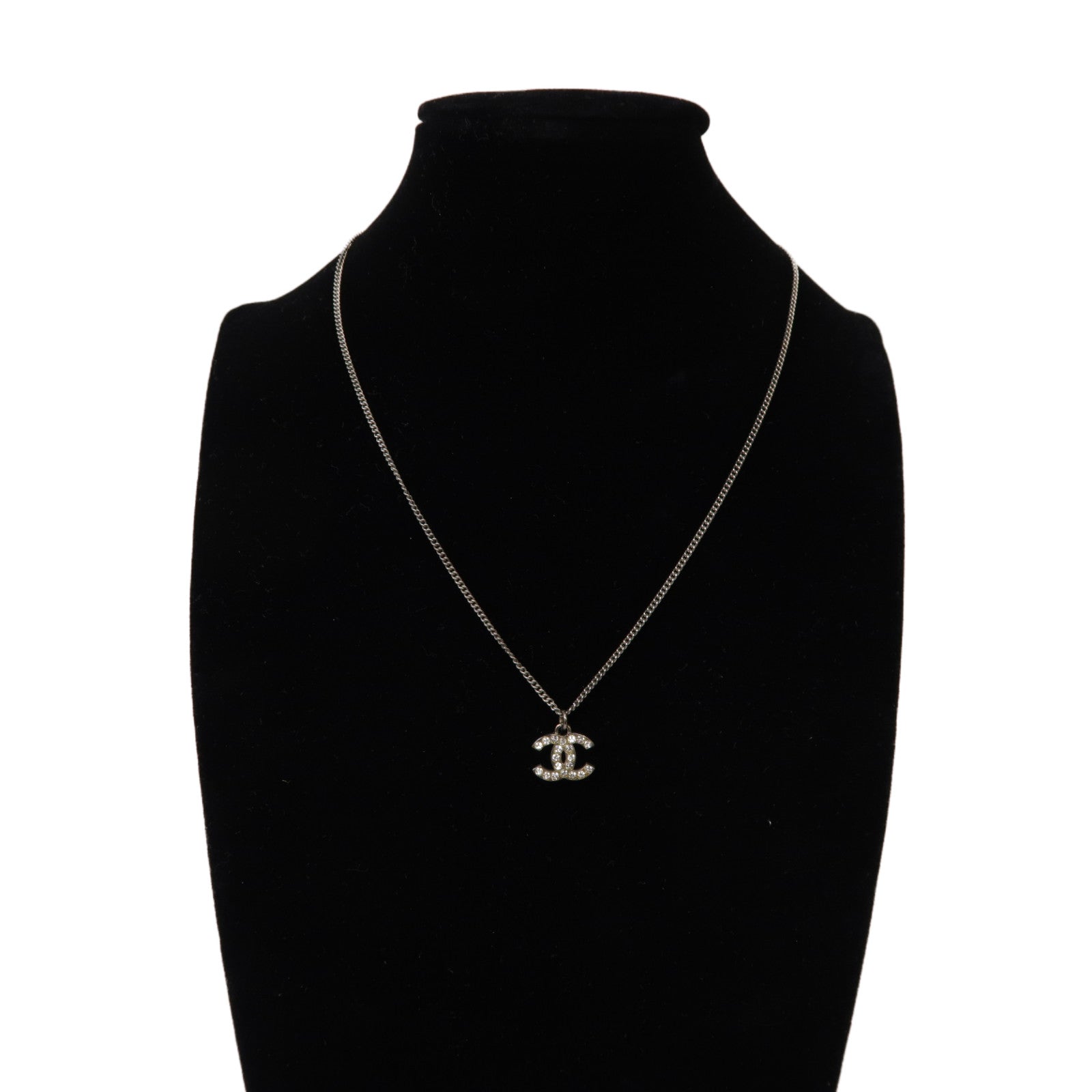 CHANEL 金屬Necklace銀扣項鍊銀色