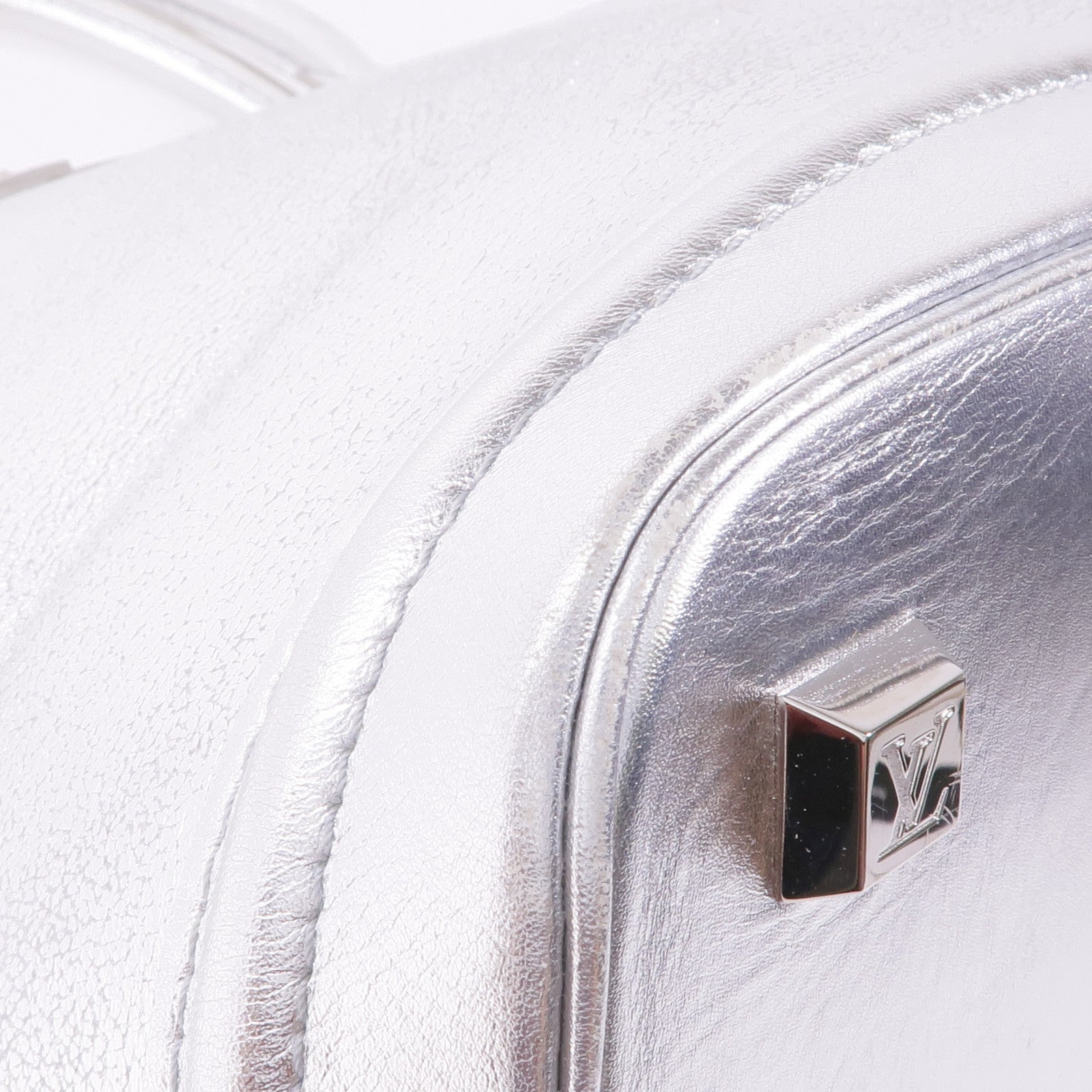 LOUIS VUITTON 皮革Lockit PM銀扣手挽袋