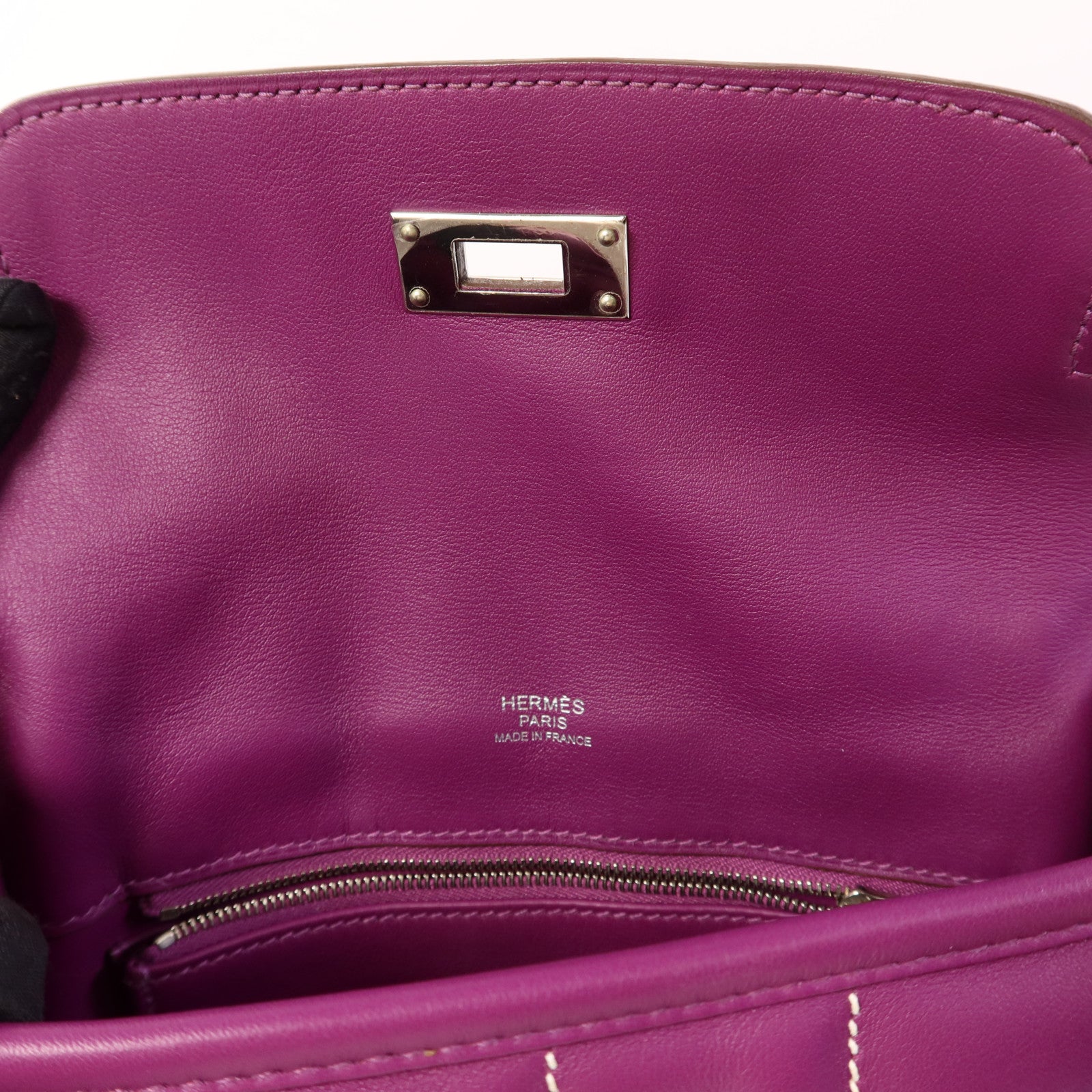 HERMES Swift皮革Berline 21 Mini銀扣肩背袋Anemone