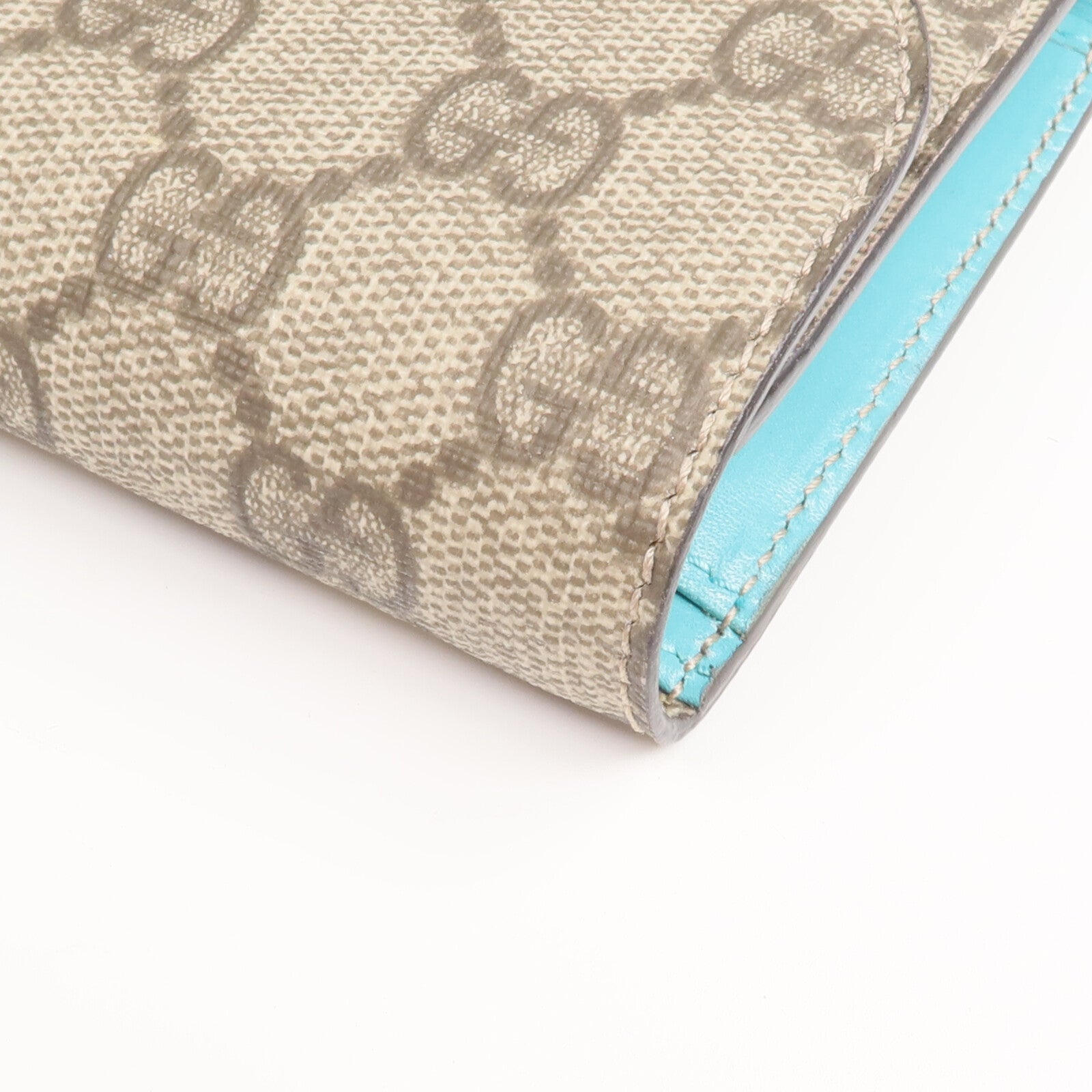GUCCI 塗層帆布Long Wallet金扣長錢包