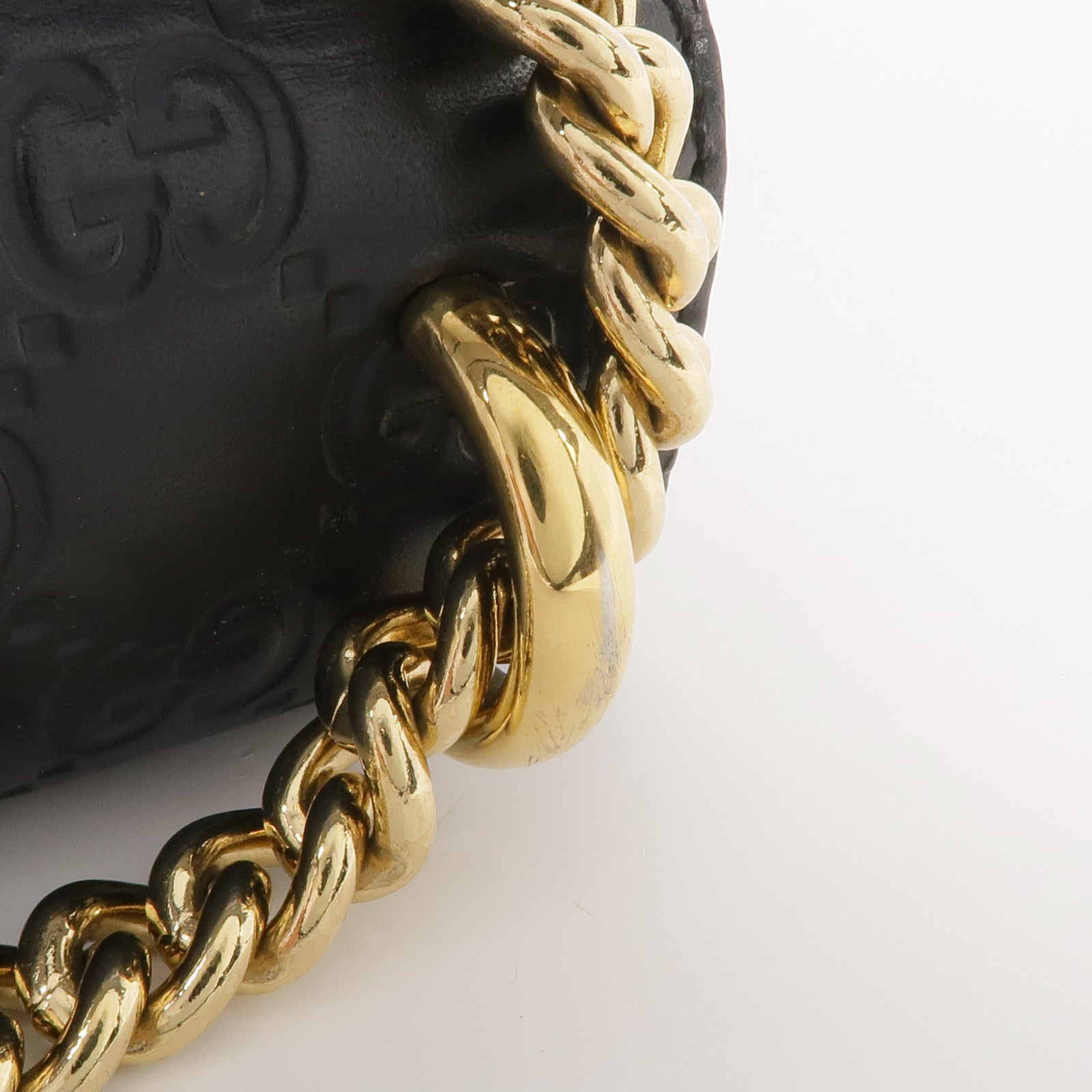 GUCCI 【激減優惠】牛皮皮革Padlock Small金扣鏈帶肩背袋