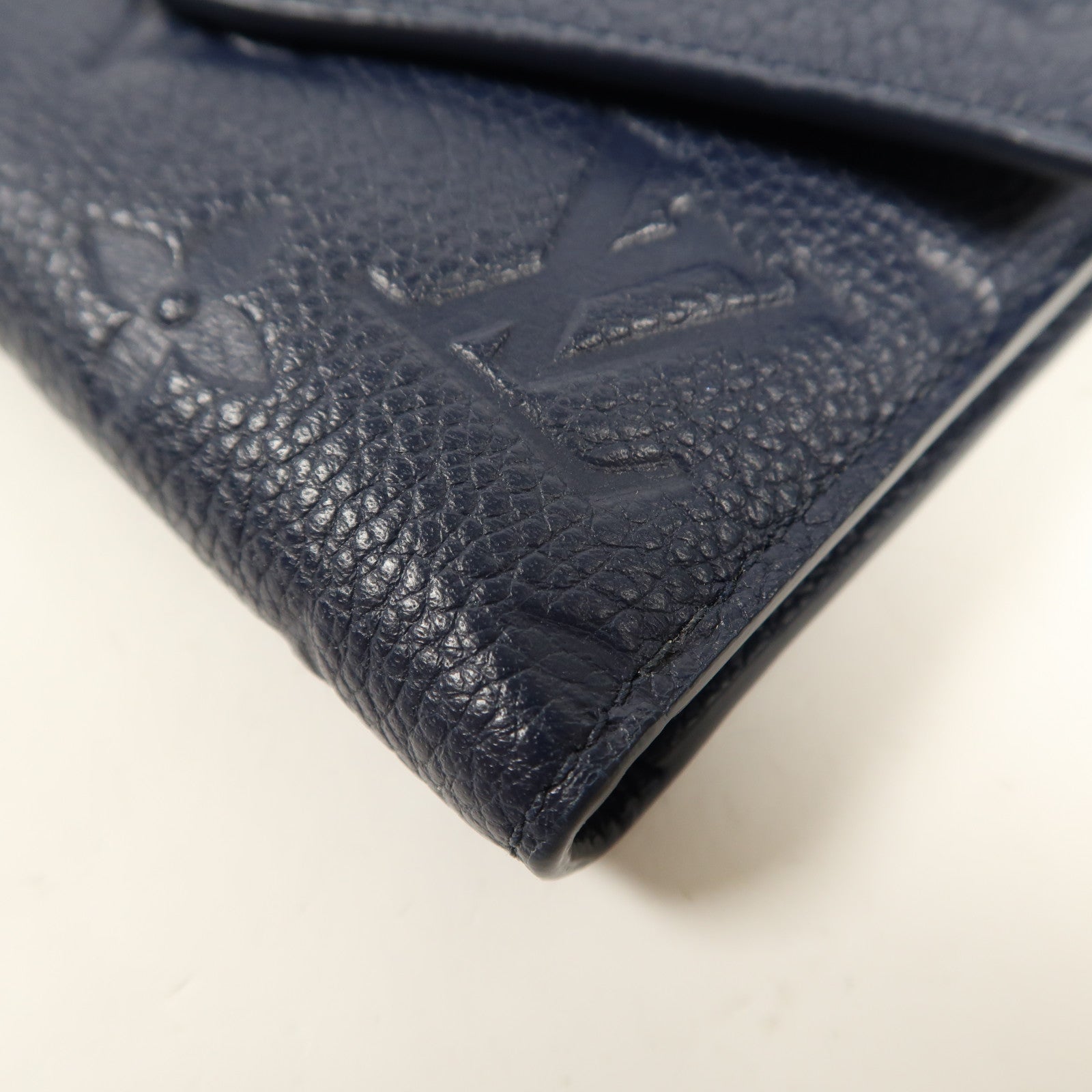 LOUIS VUITTON LV GHW Victorine Wallet M83590 Monogram Empreinte Blue