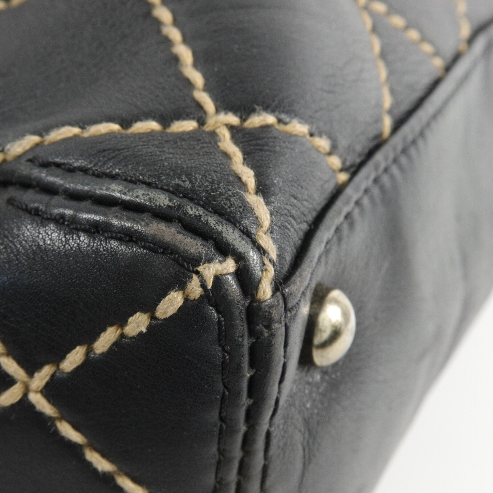 CHANEL 牛皮皮革Vintage Handbag手挽袋