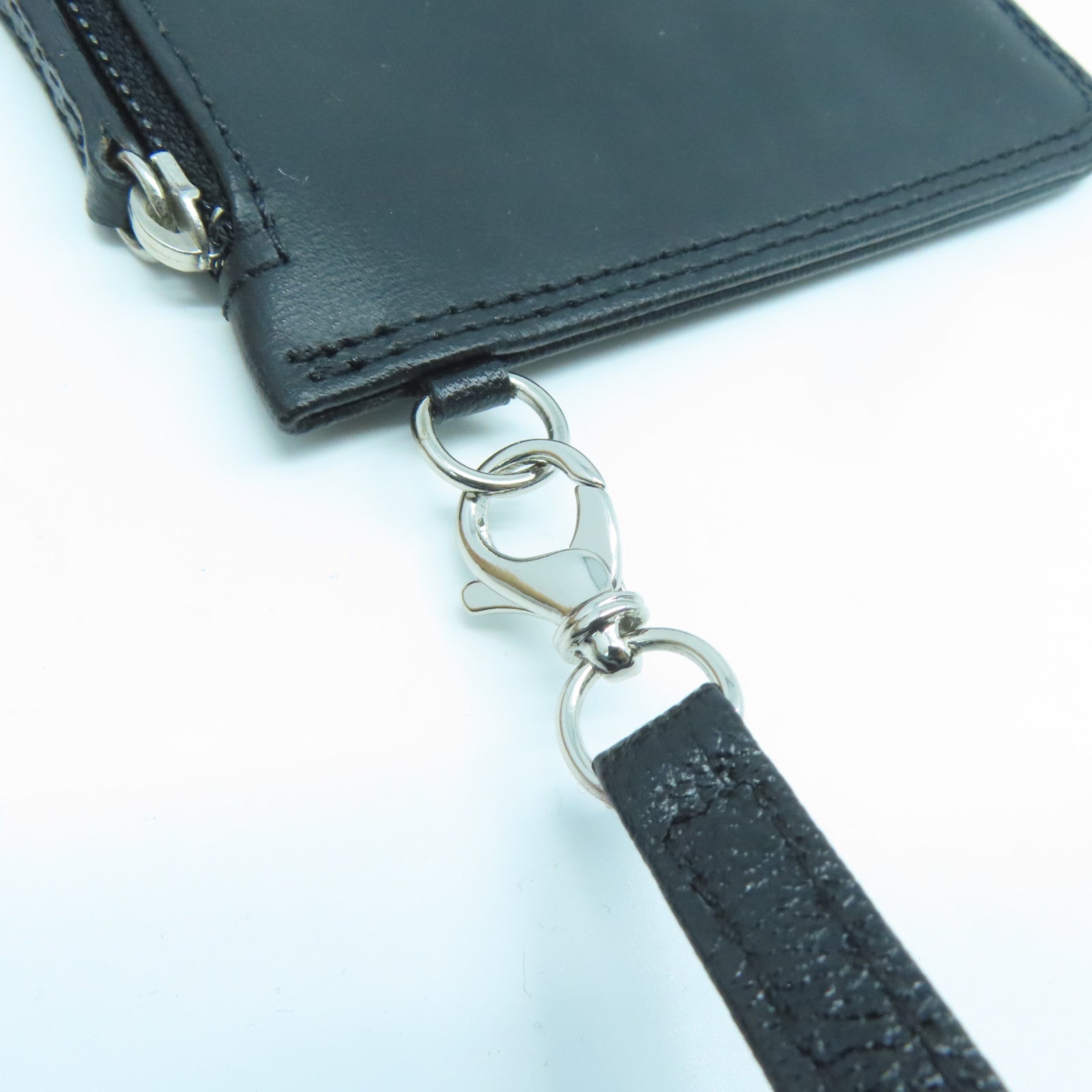 CHANEL 菱格牛皮皮革/帆布Tote Bag銀扣肩背袋黑色