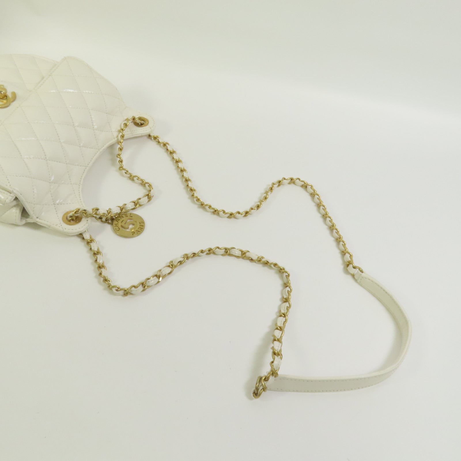 CHANEL 牛皮皮革24C 金扣手挽肩背兩用袋