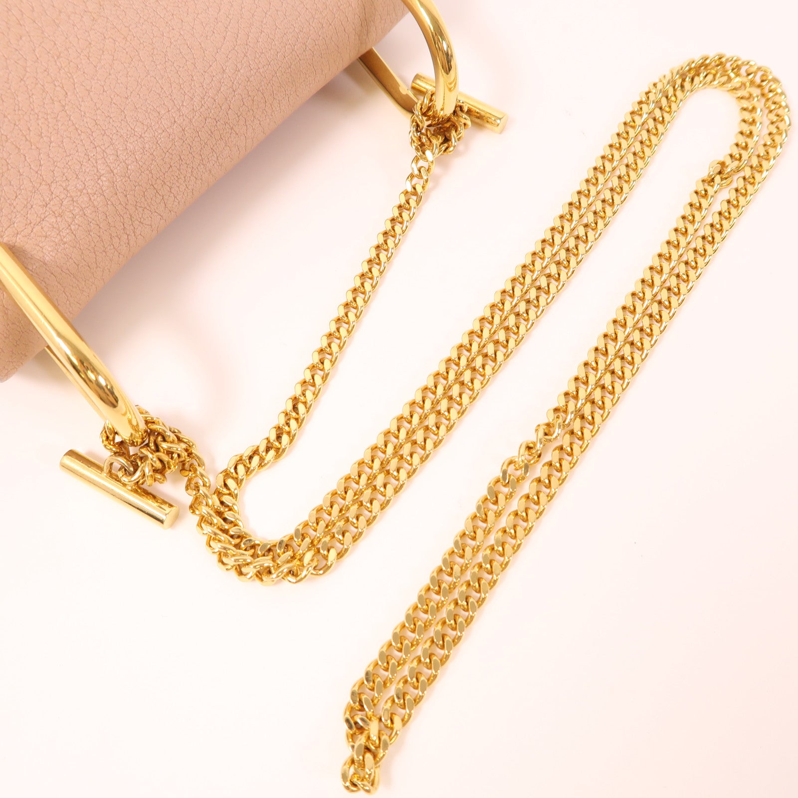 Chloe 【激減優惠】牛皮皮革Drew金扣鏈帶肩背袋