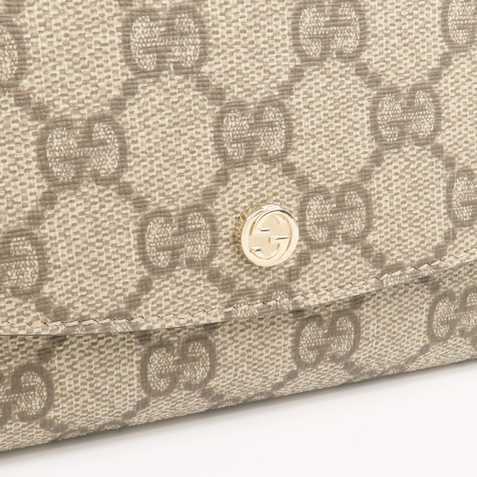 GUCCI 塗層帆布Long Wallet金扣長錢包