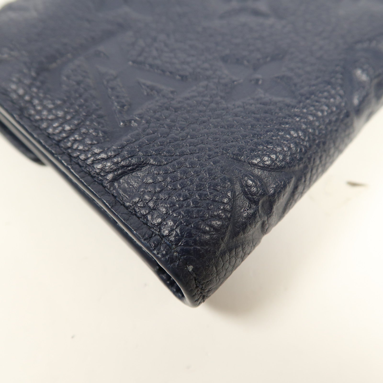 LOUIS VUITTON LV GHW Victorine Wallet M83590 Monogram Empreinte Blue