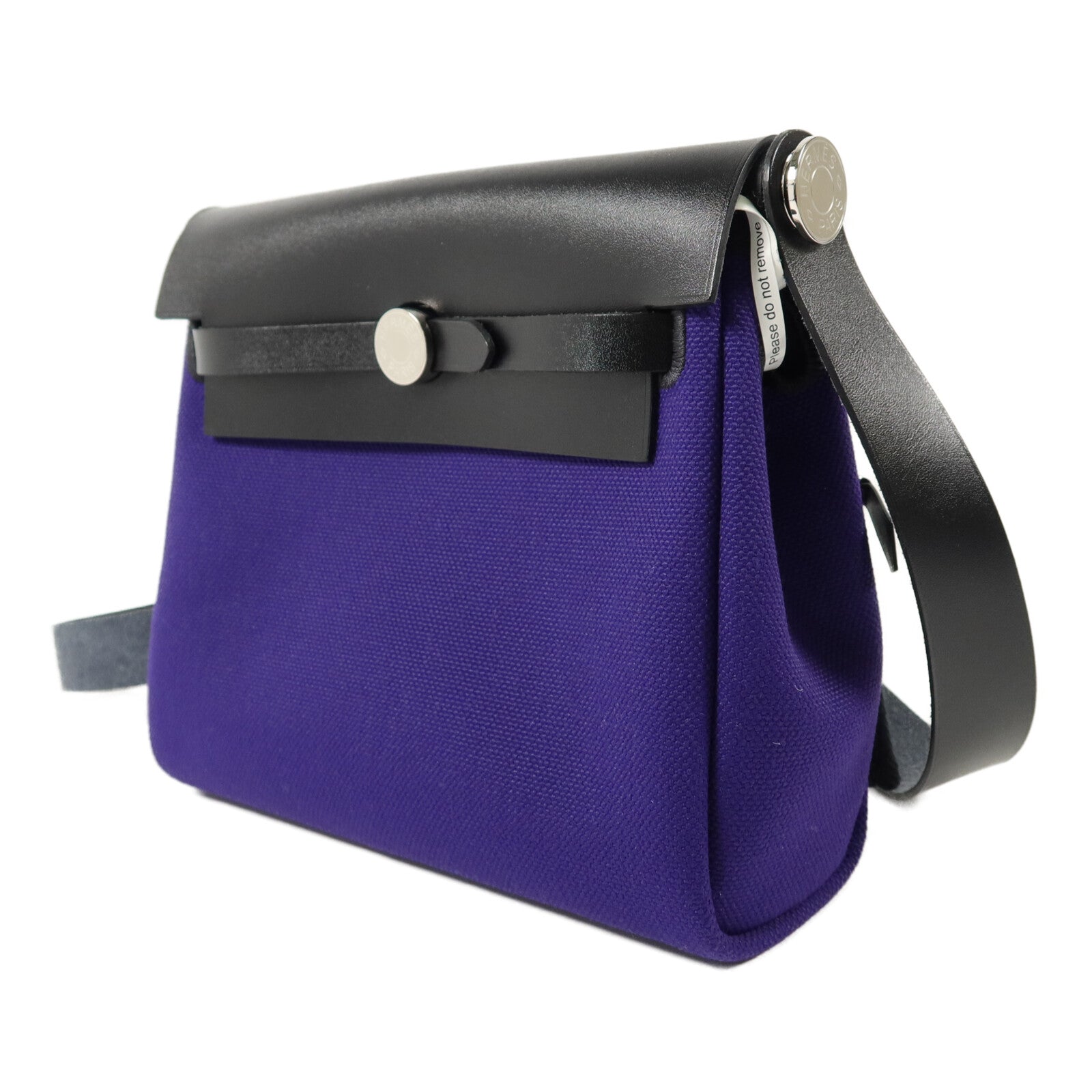 HERMES 帆布Mini Herbag肩背袋Purple