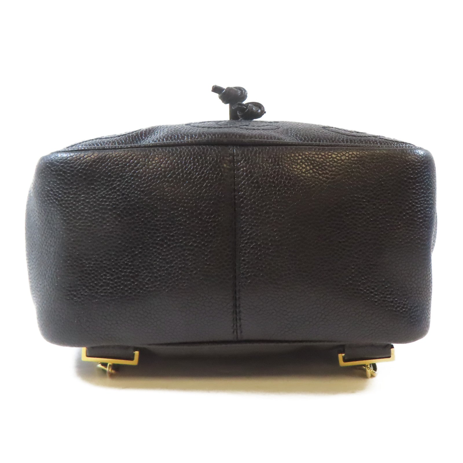 CHANEL Caviar皮革Triple CC Backpack金扣背包黑色