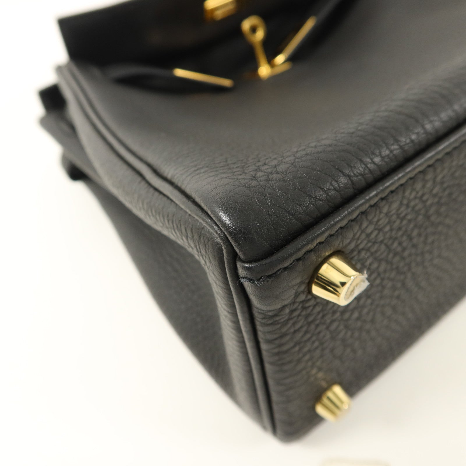 HERMES Togo皮革Kelly 25手挽肩背兩用袋Noir