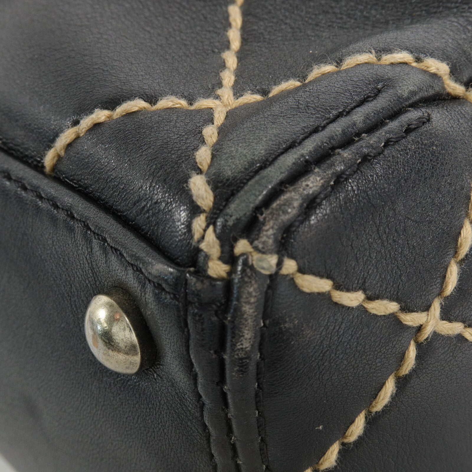 CHANEL 牛皮皮革Vintage Handbag手挽袋