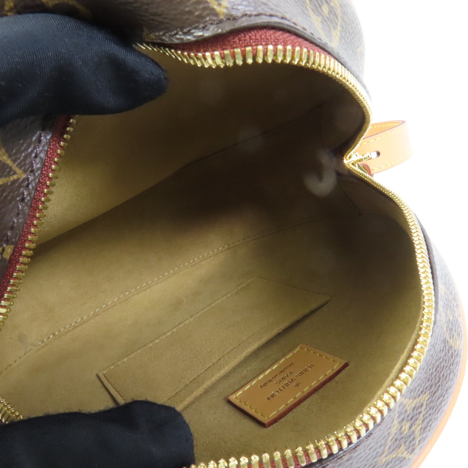 LOUIS VUITTON 【激減優惠】Monogram Boite Chapeau Souple金扣肩背袋棕色