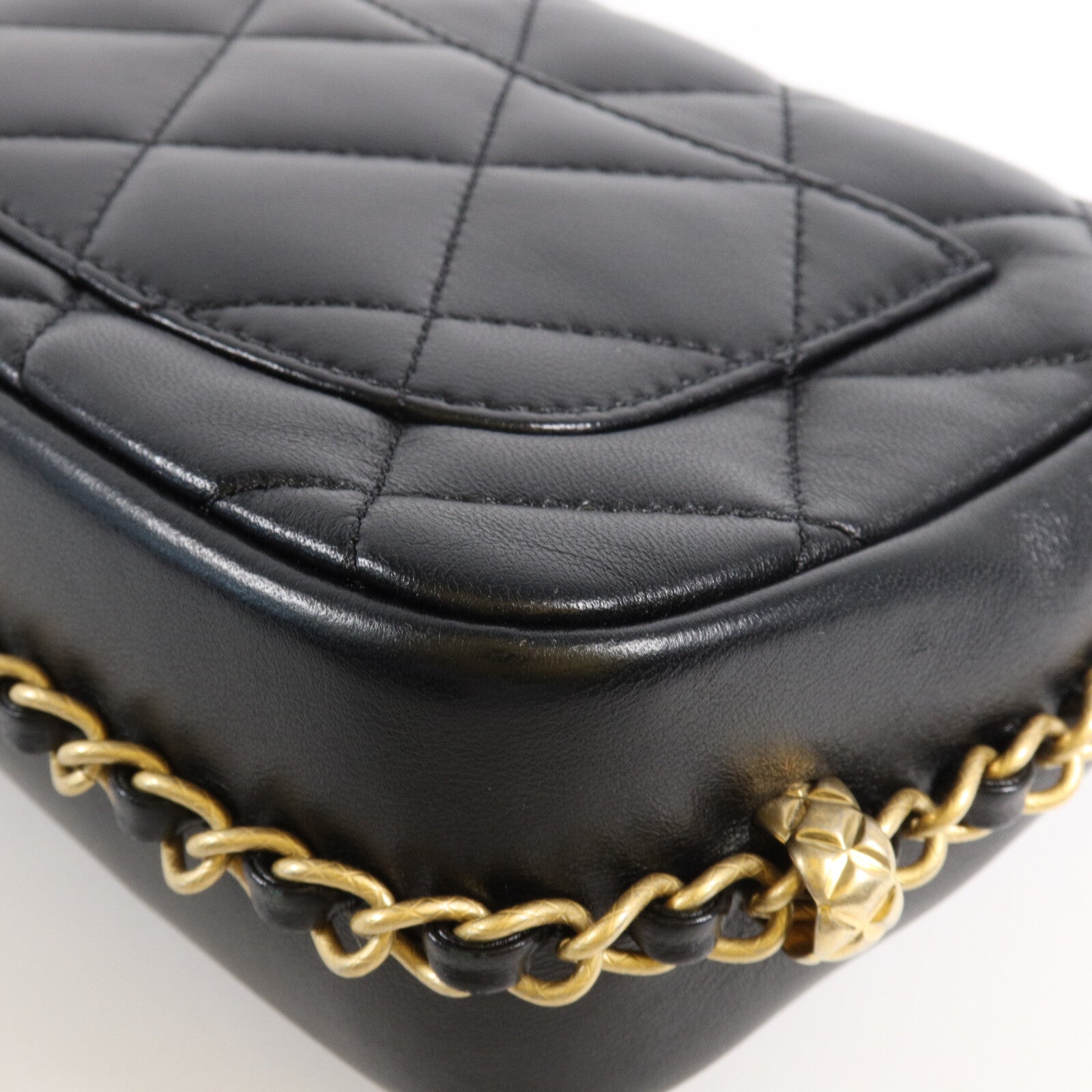 CHANEL 羊皮皮革CoCo Flap Bag鏈帶肩背袋