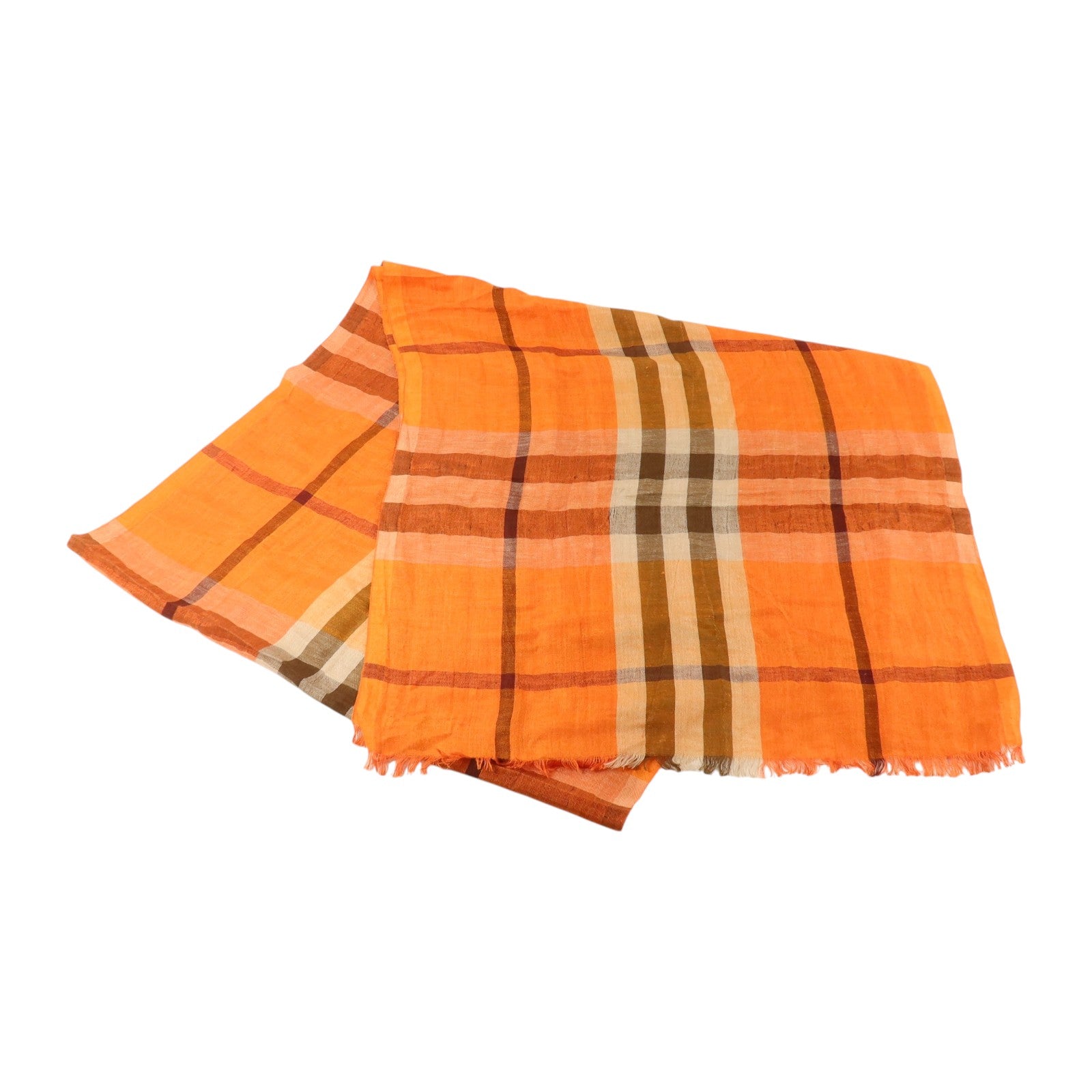 BURBERRY 絲質/麻質Scarf 180x50cm絲巾