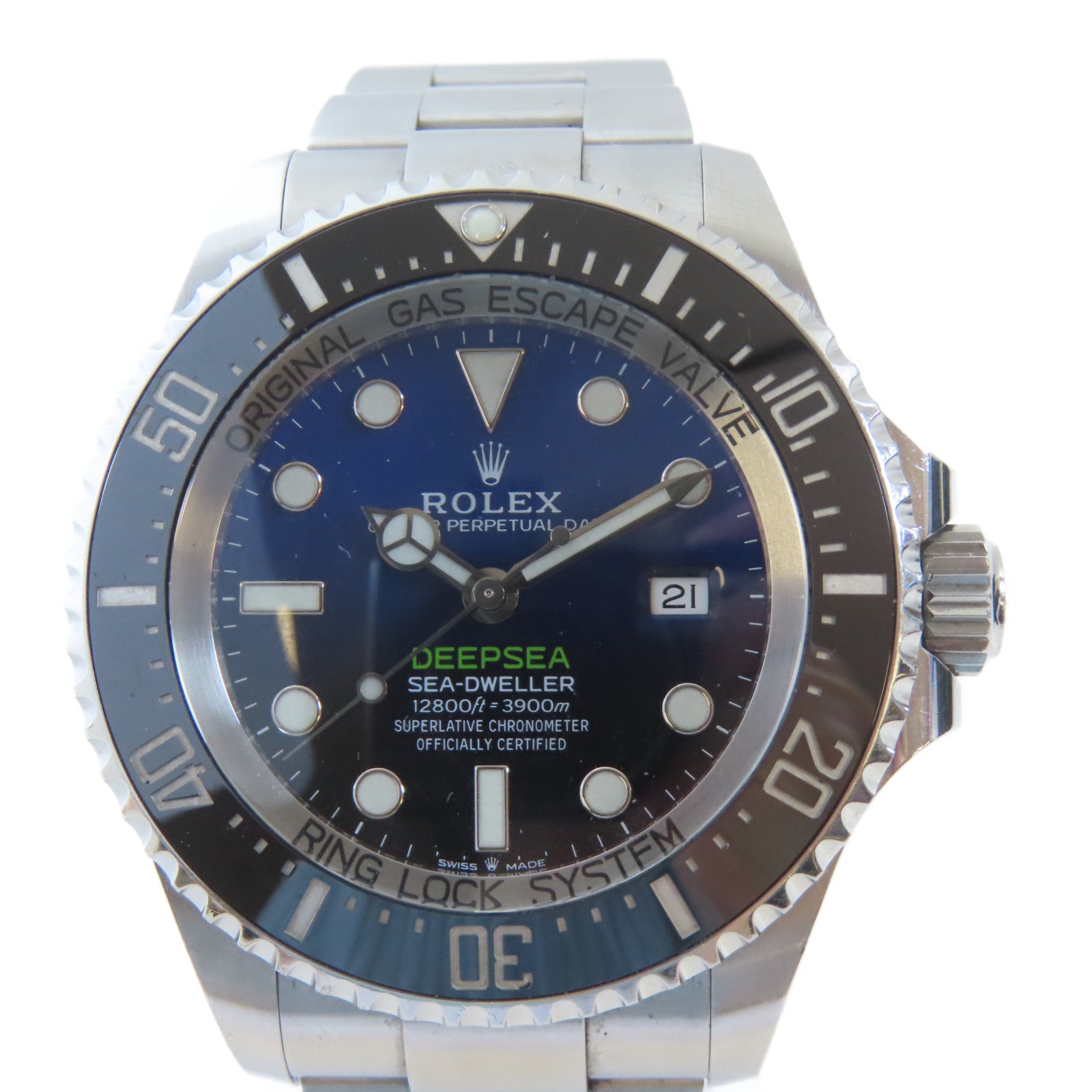 ROLEX Deepsea不鏽鋼手錶自動機芯藍色#17.5cm