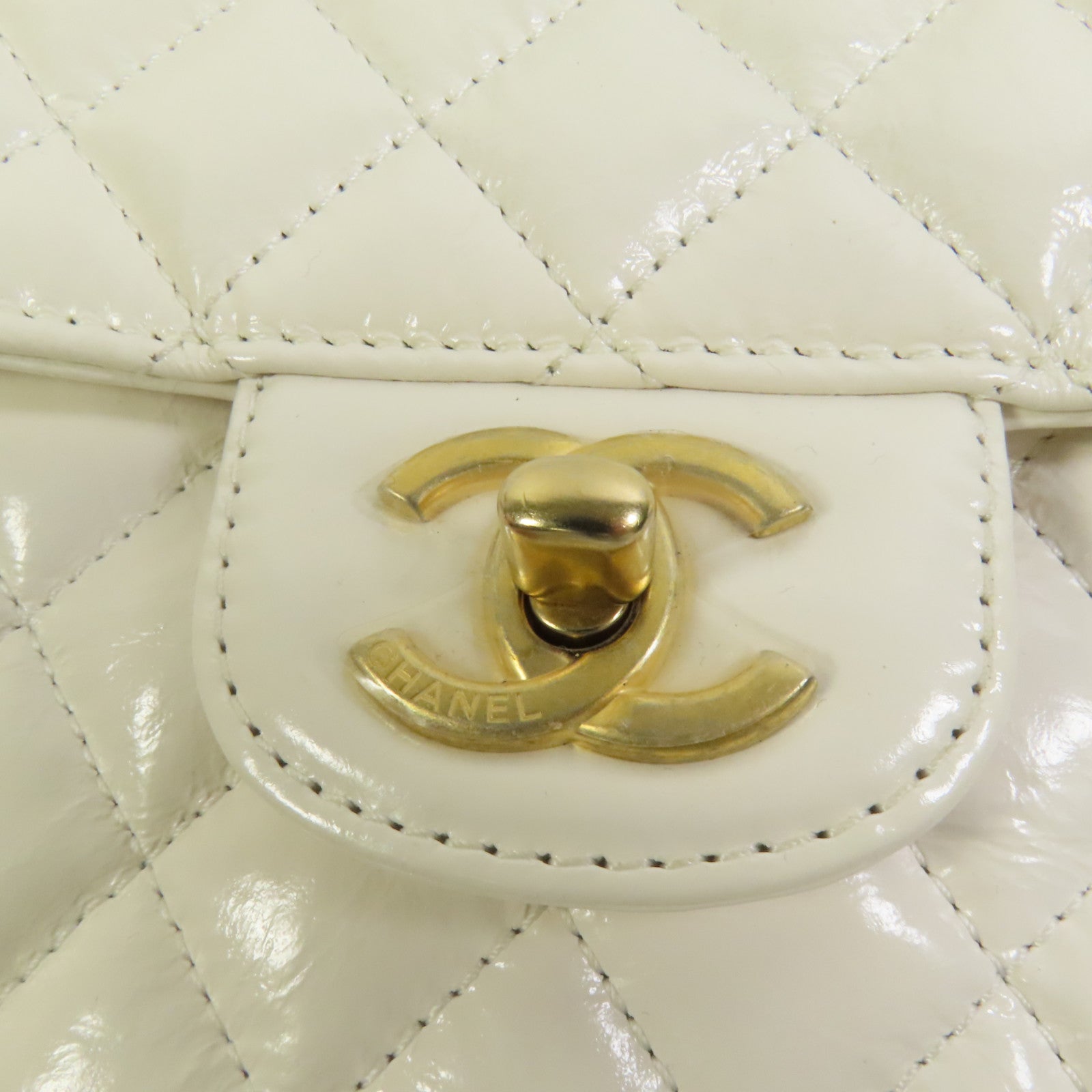 CHANEL 牛皮皮革24C 金扣手挽肩背兩用袋