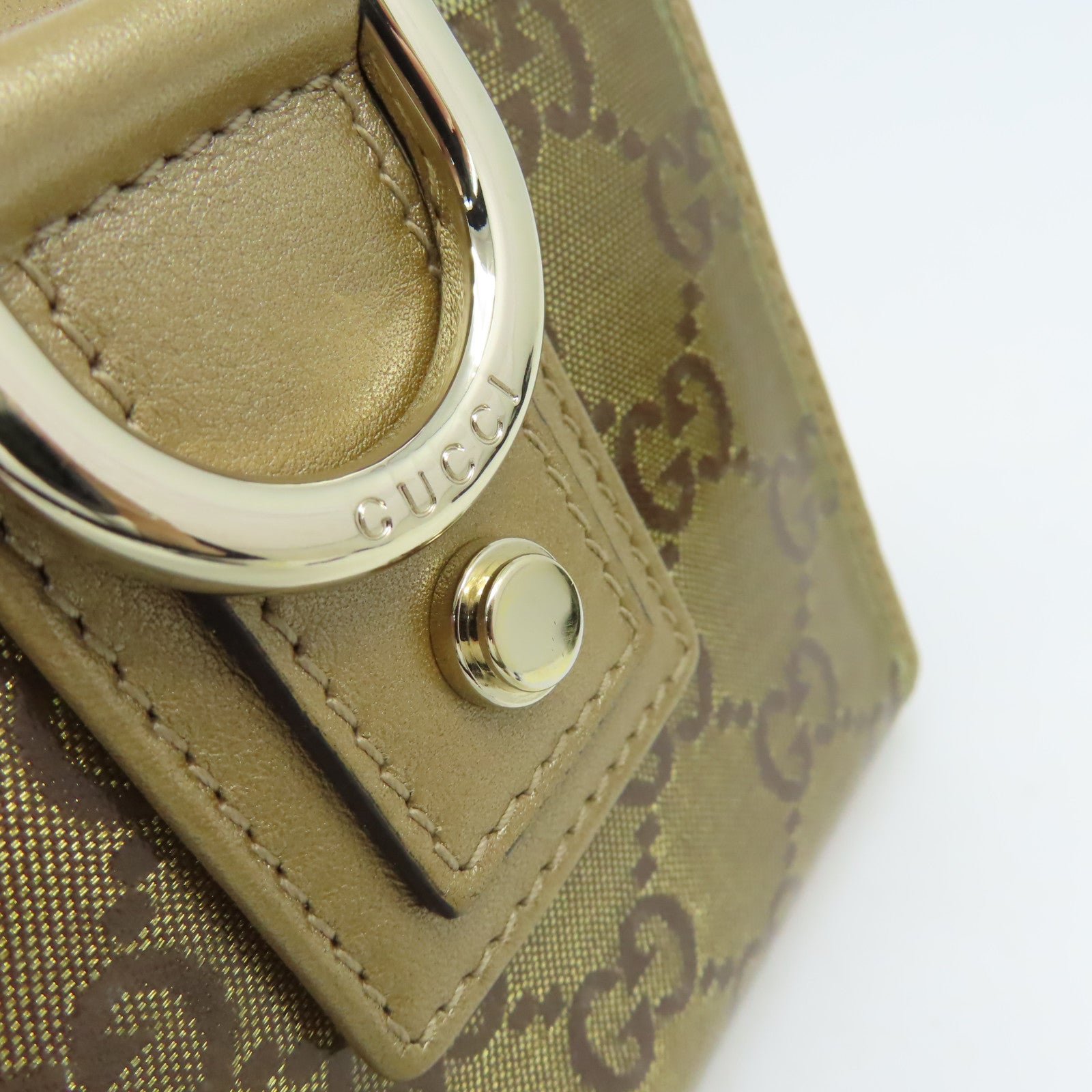 GUCCI 【激減優惠】漆皮皮革Short Wallet金扣短錢包金色