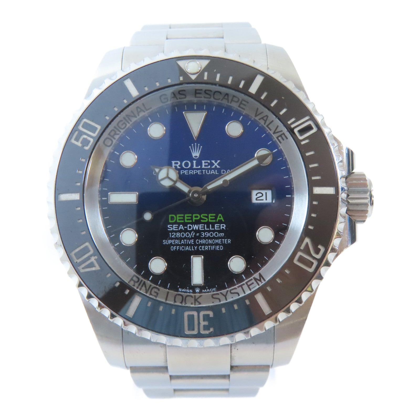 ROLEX Deepsea不鏽鋼手錶自動機芯藍色#17.5cm