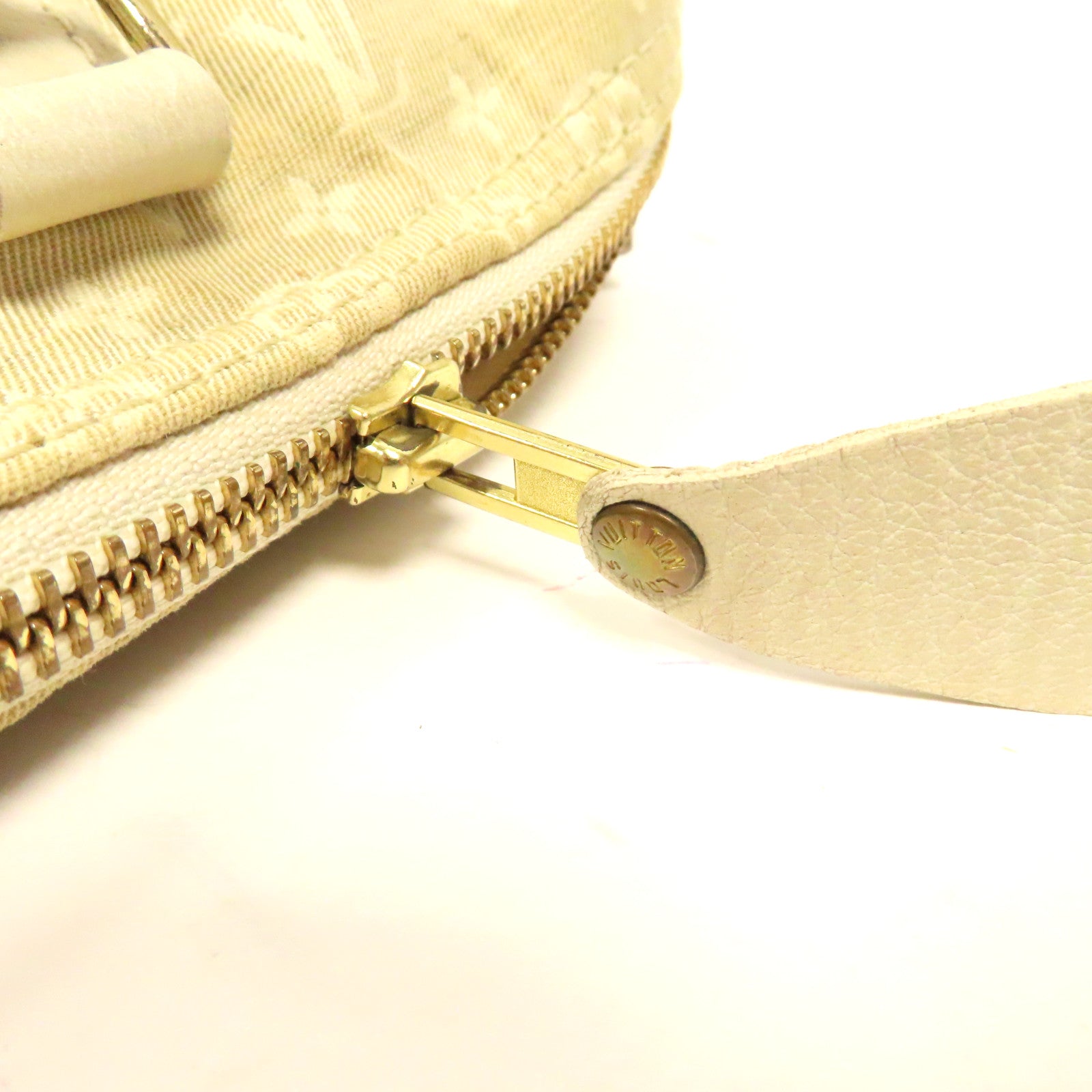 LOUIS VUITTON 【激減優惠】Monogram Mini Speedy 30金扣手挽袋白色