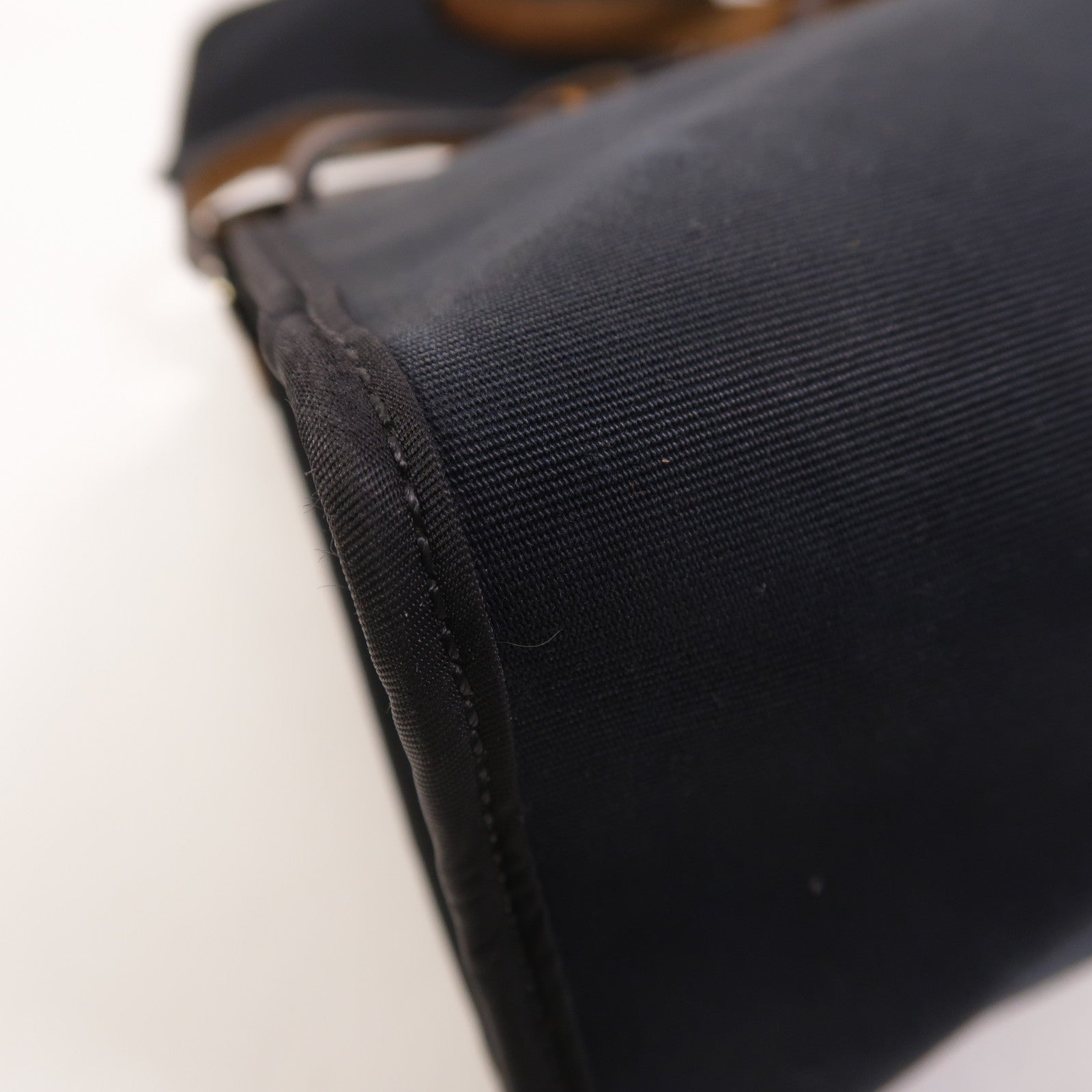 HERMES 帆布Herbag PM銀扣手挽肩背兩用袋
