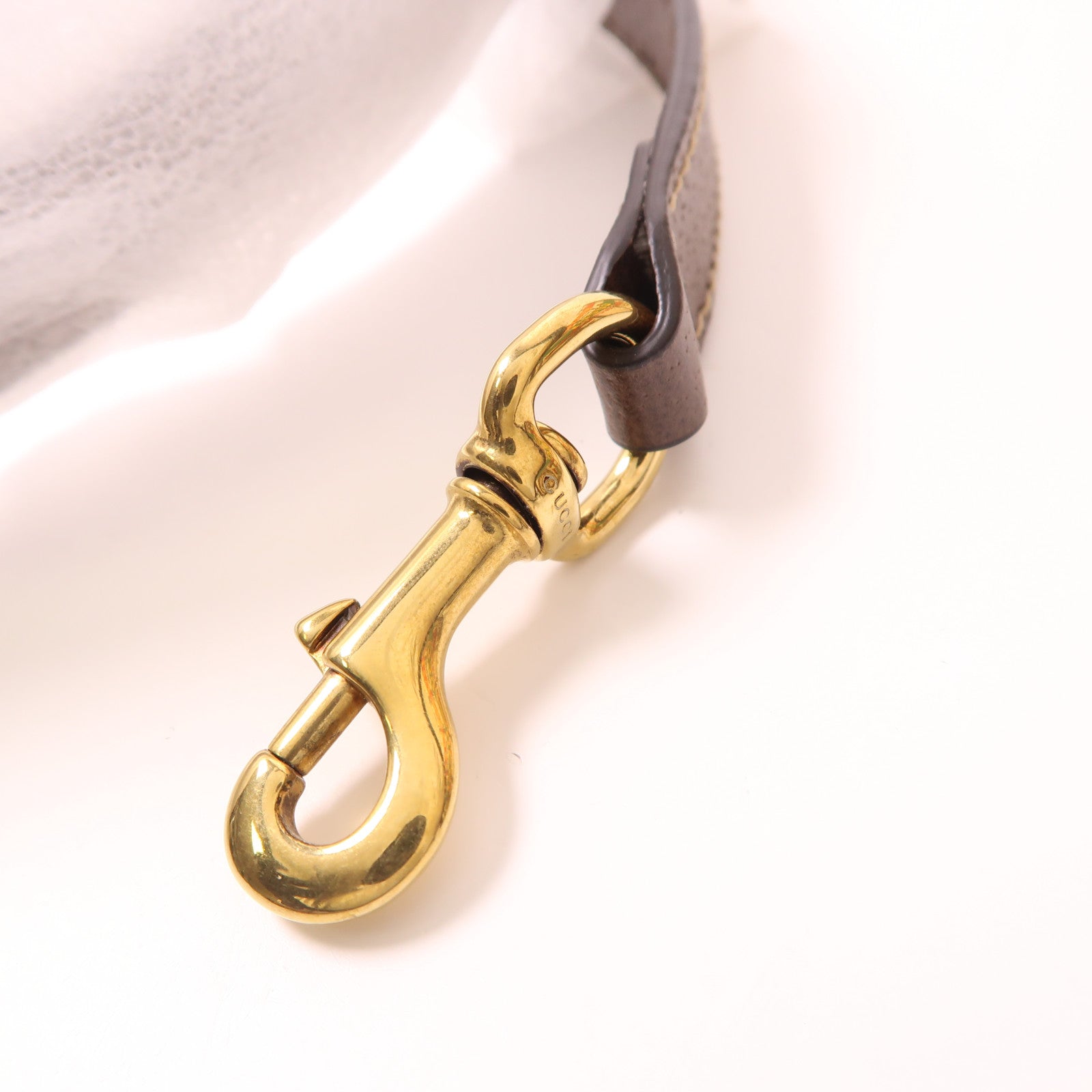 GUCCI 帆布/皮革Beauty Case金扣手挽肩背兩用袋