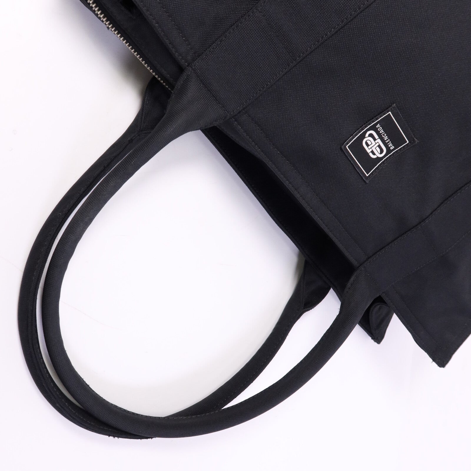 BALENCIAGA 帆布Tote Bag銀扣手挽袋