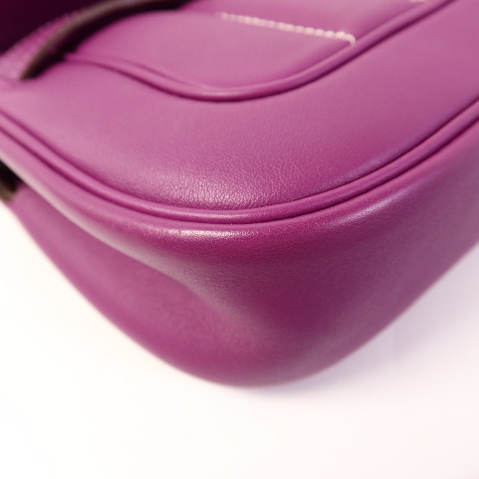 HERMES Swift皮革Berline 21 Mini銀扣肩背袋Anemone