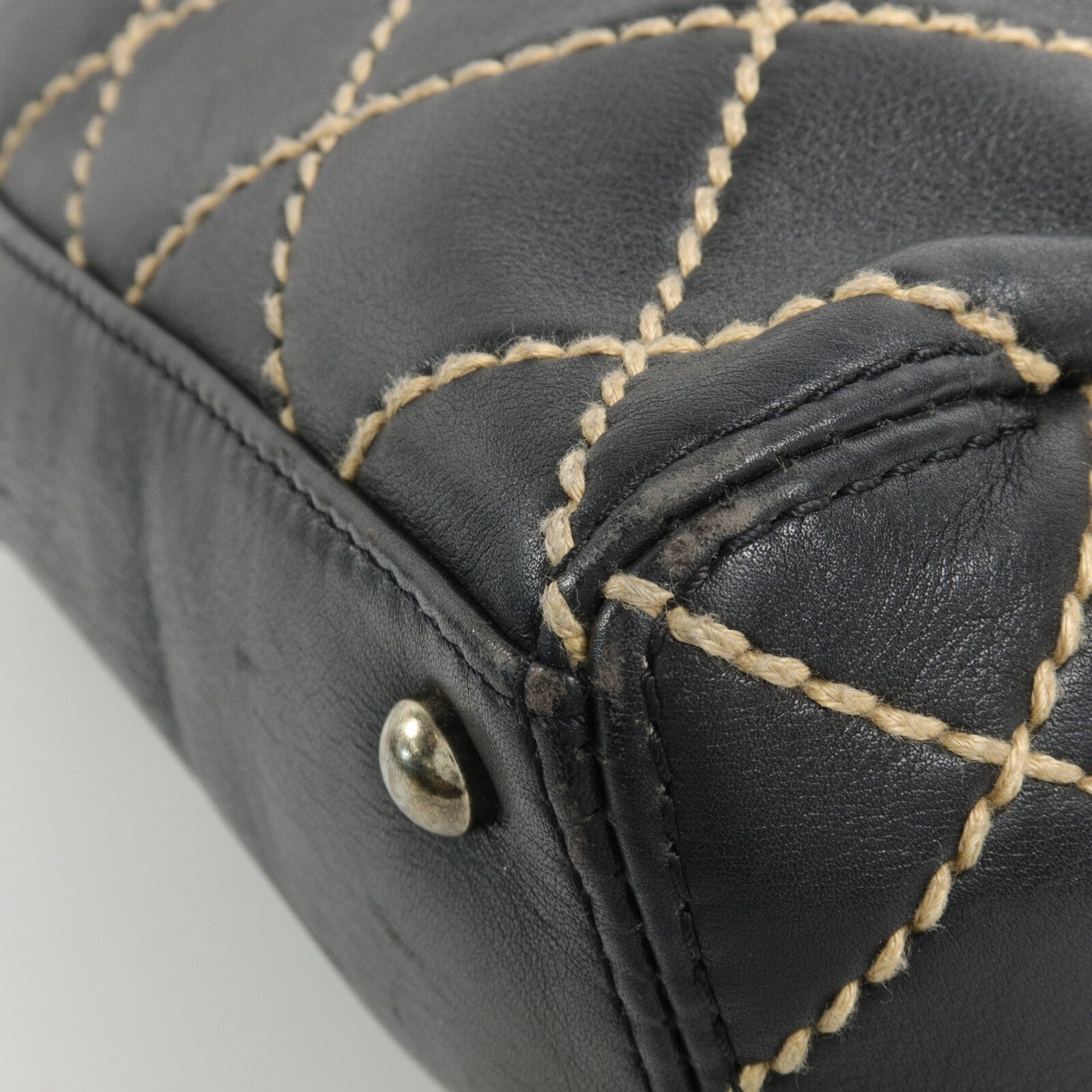 CHANEL 牛皮皮革Vintage Handbag手挽袋