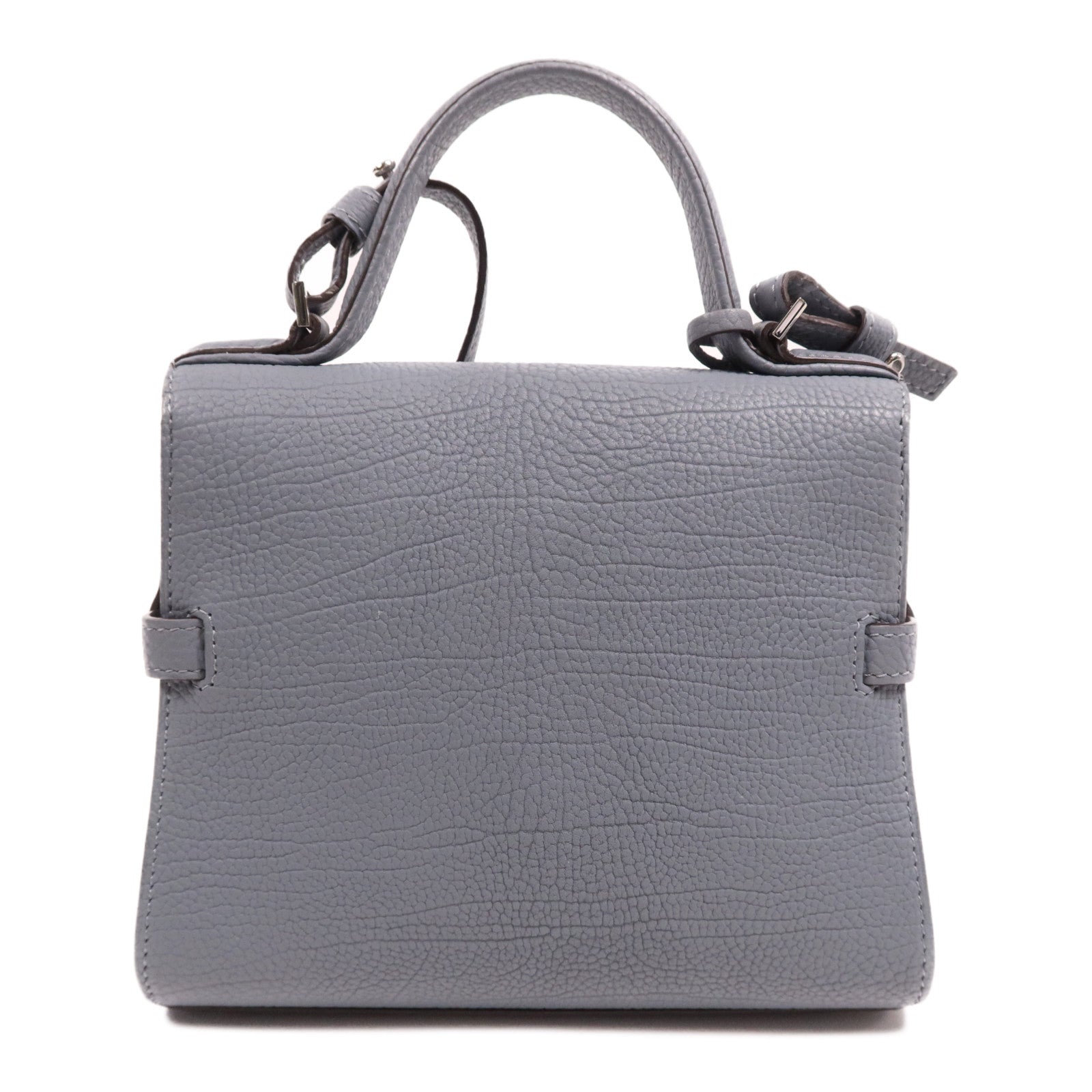 Delvaux 牛皮皮革Tempete Mini銀扣手挽肩背兩用袋
