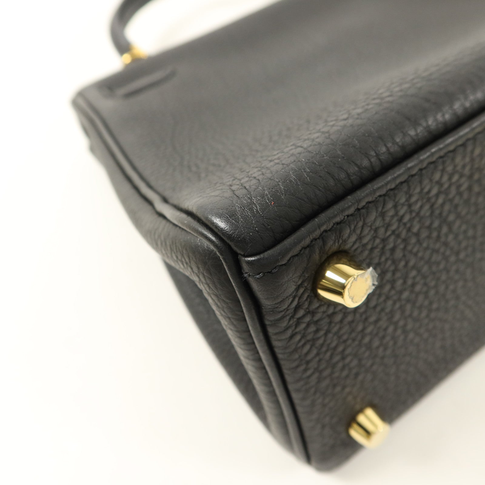 HERMES Togo皮革Kelly 25手挽肩背兩用袋Noir