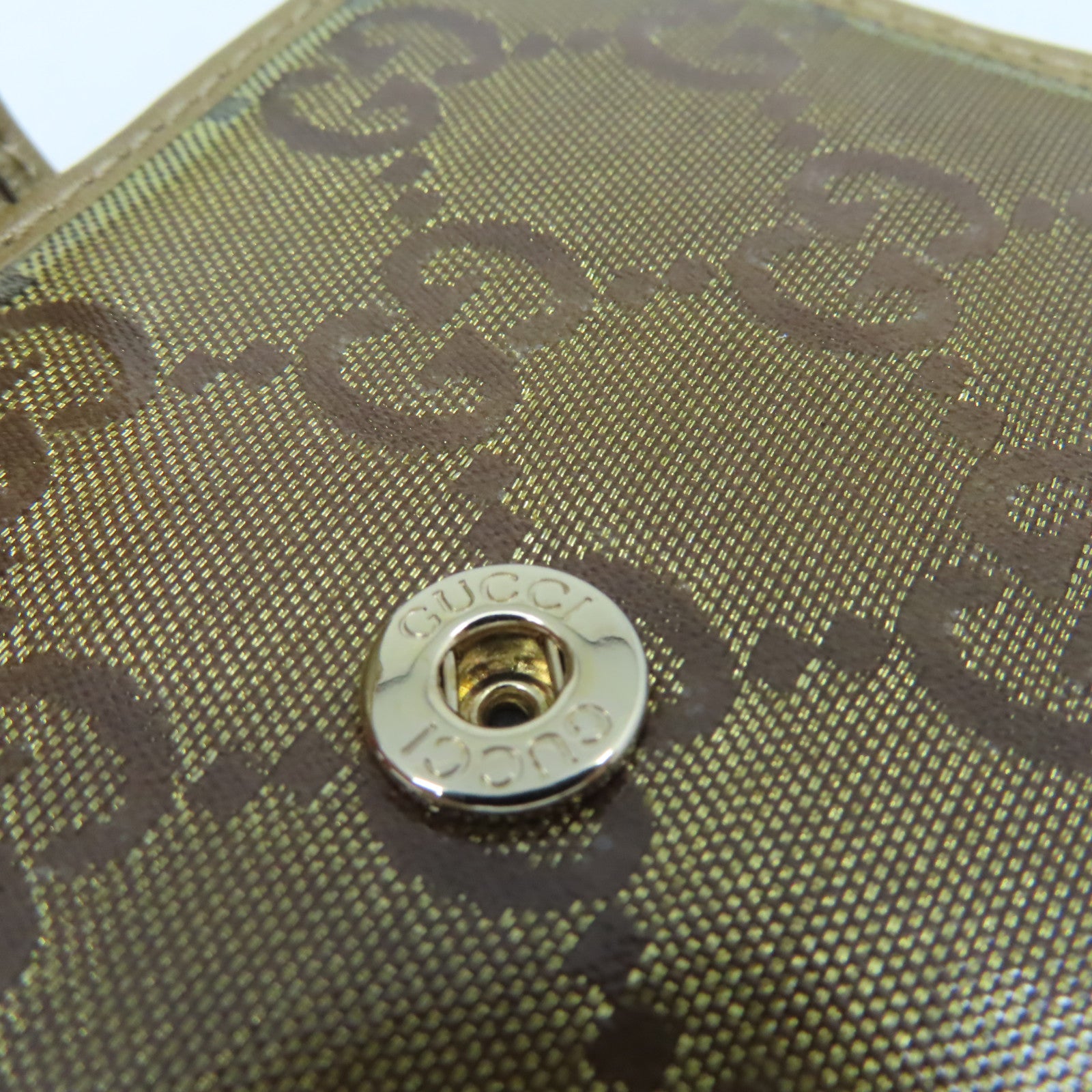 GUCCI 【激減優惠】漆皮皮革Short Wallet金扣短錢包金色