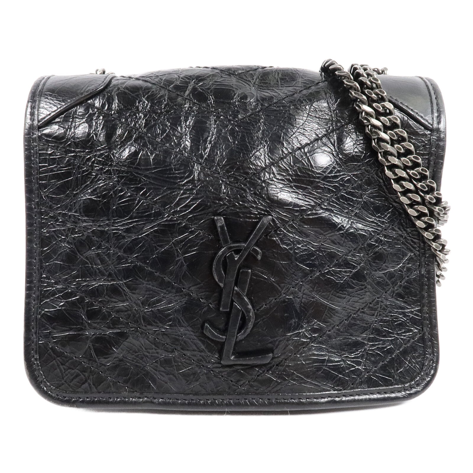 YVES SAINT LAURENT 牛皮皮革Niki WOC鏈帶肩背袋