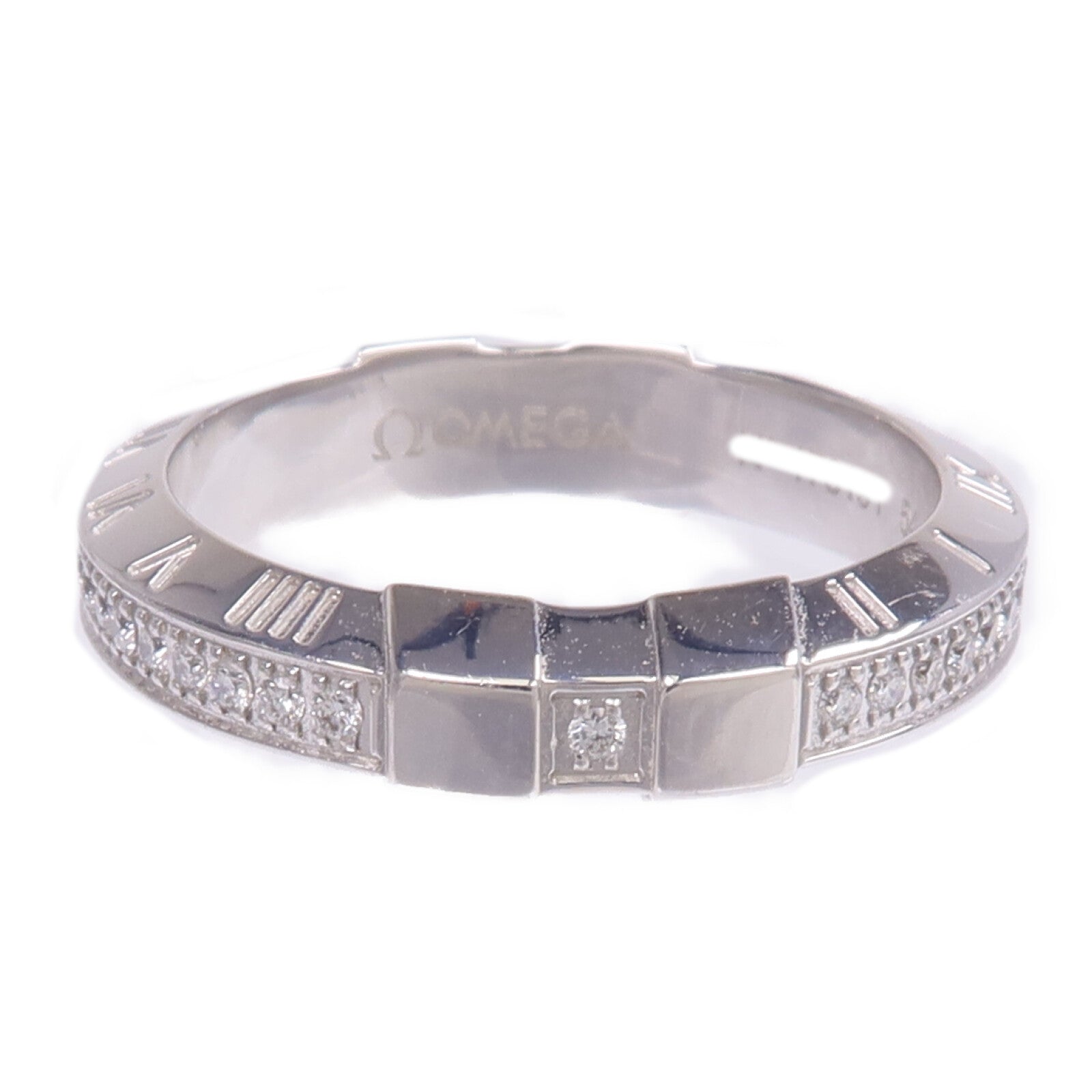 JEWELRY 【激減優惠】18K白金Omega Ring鑽石戒指Omega#54/US#6.5