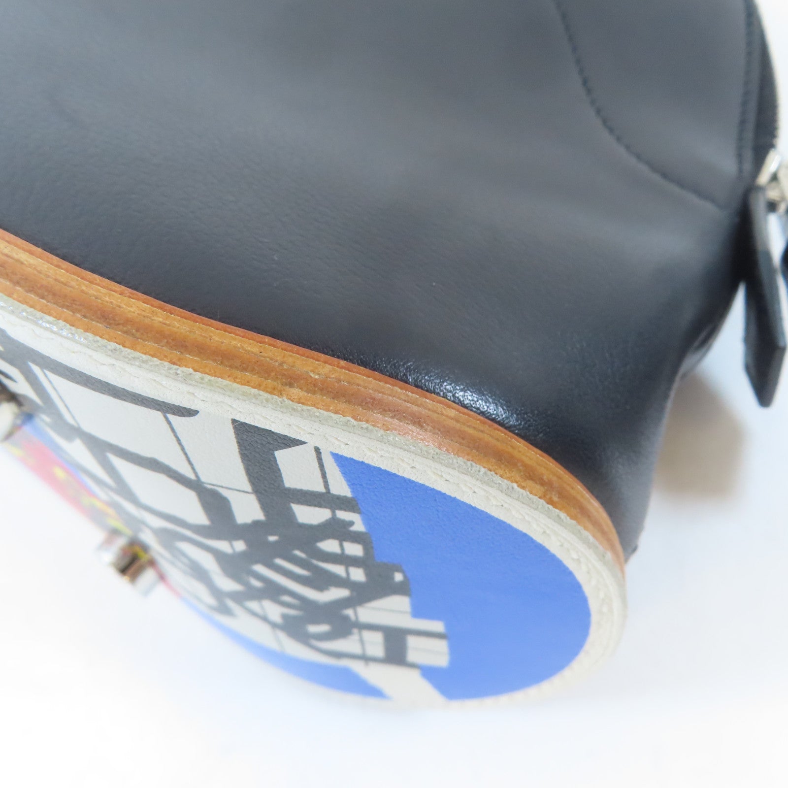 HERMES 皮革Bolide Skate 31銀扣肩背袋黑色/啡色/藍色/白色