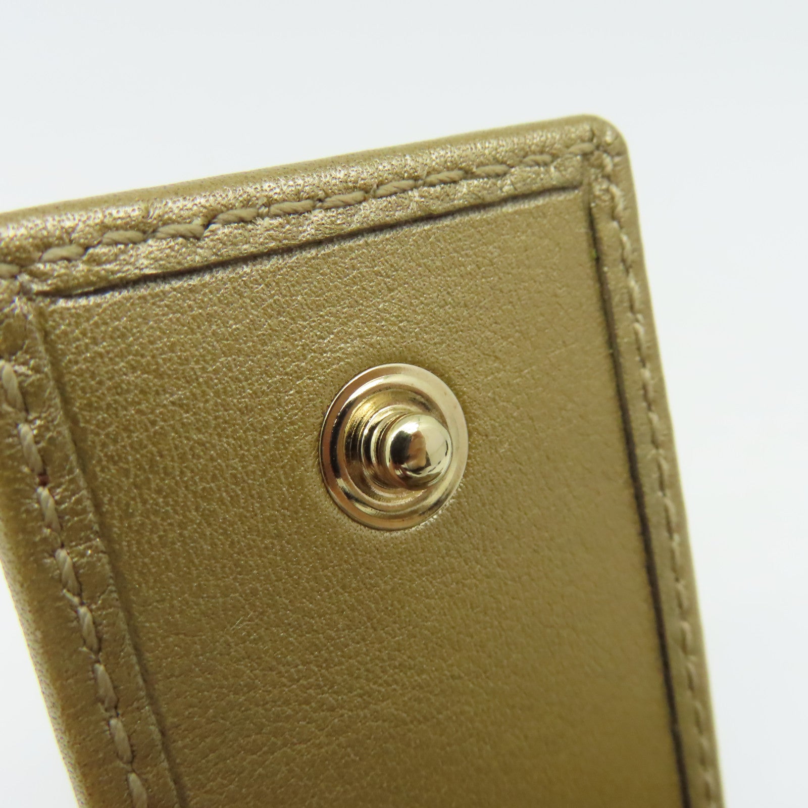 GUCCI 【激減優惠】漆皮皮革Short Wallet金扣短錢包金色
