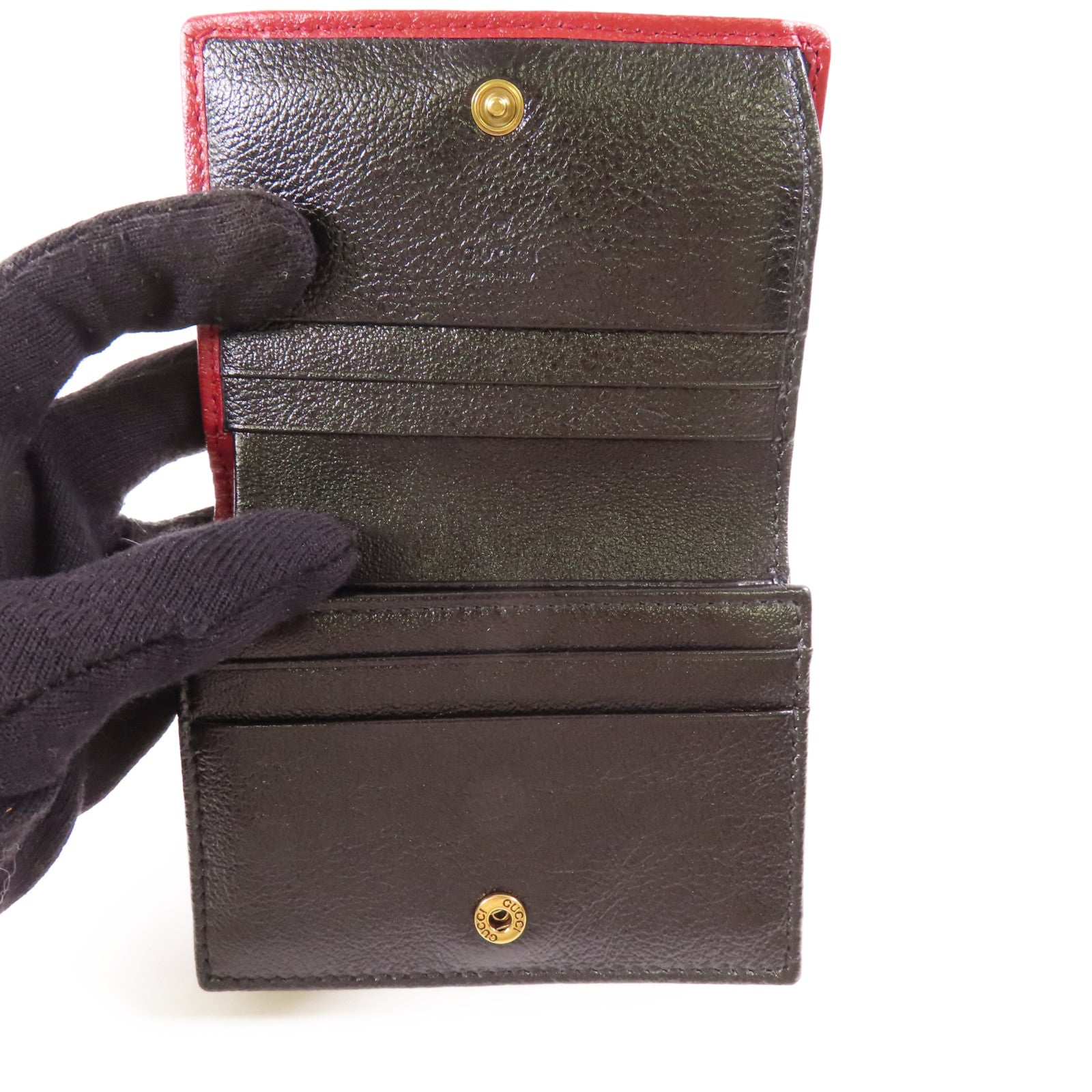 GUCCI 牛皮皮革Wallet金扣錢包