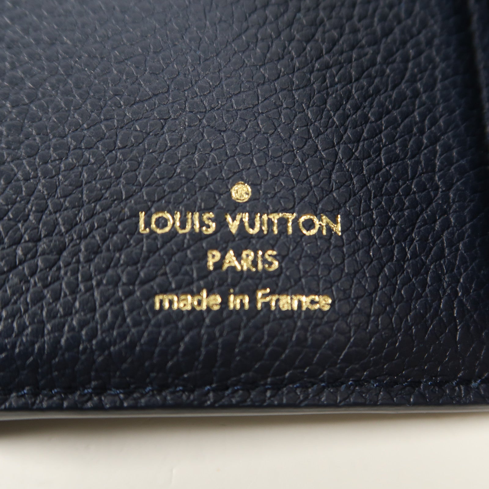 LOUIS VUITTON LV GHW Victorine Wallet M83590 Monogram Empreinte Blue