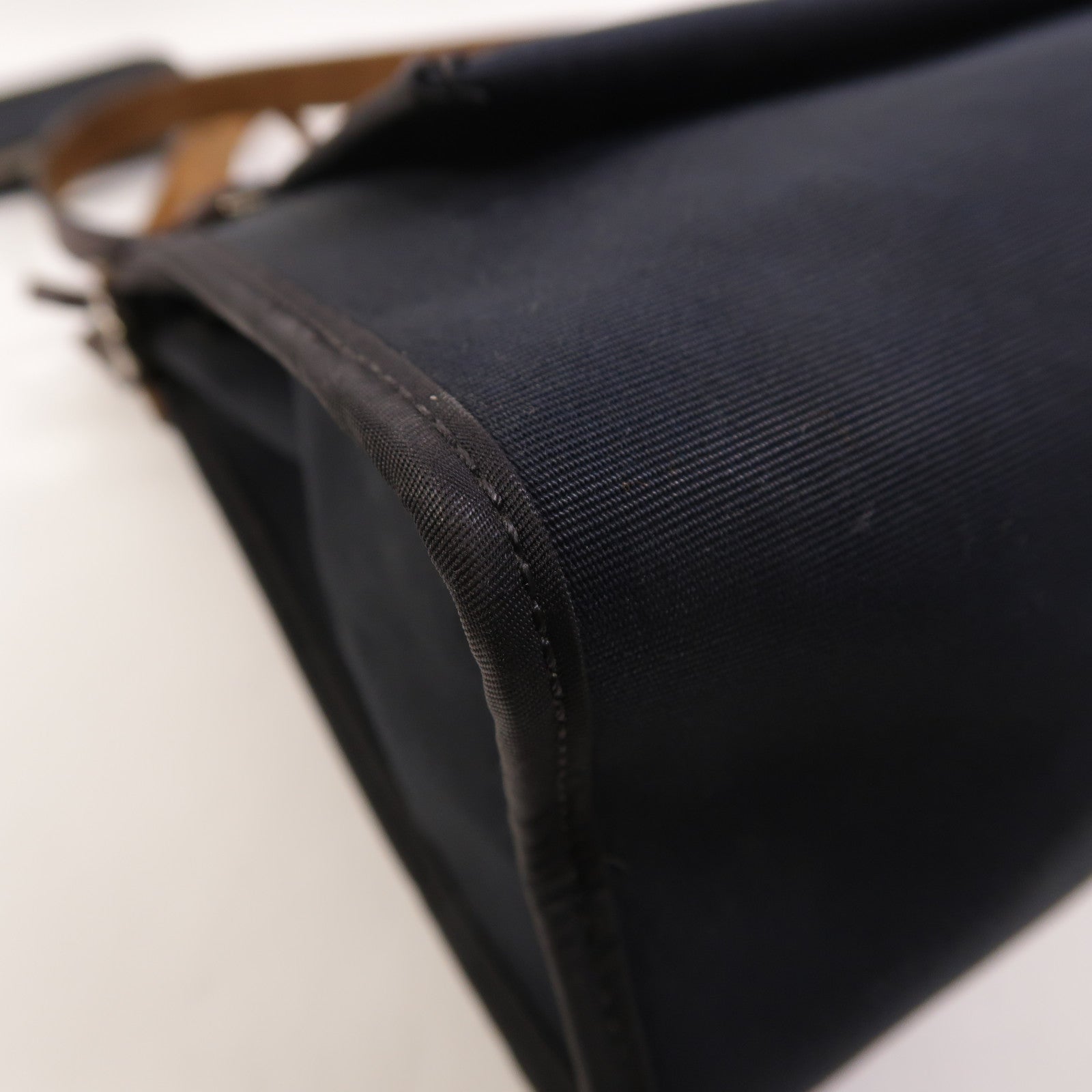 HERMES 帆布Herbag PM銀扣手挽肩背兩用袋