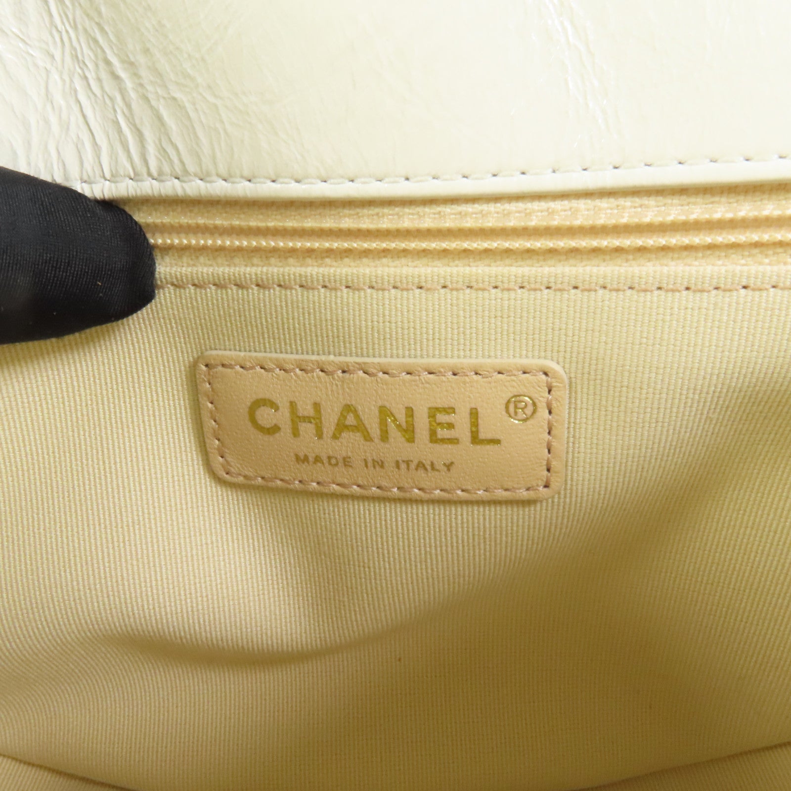 CHANEL 牛皮皮革24C 金扣手挽肩背兩用袋