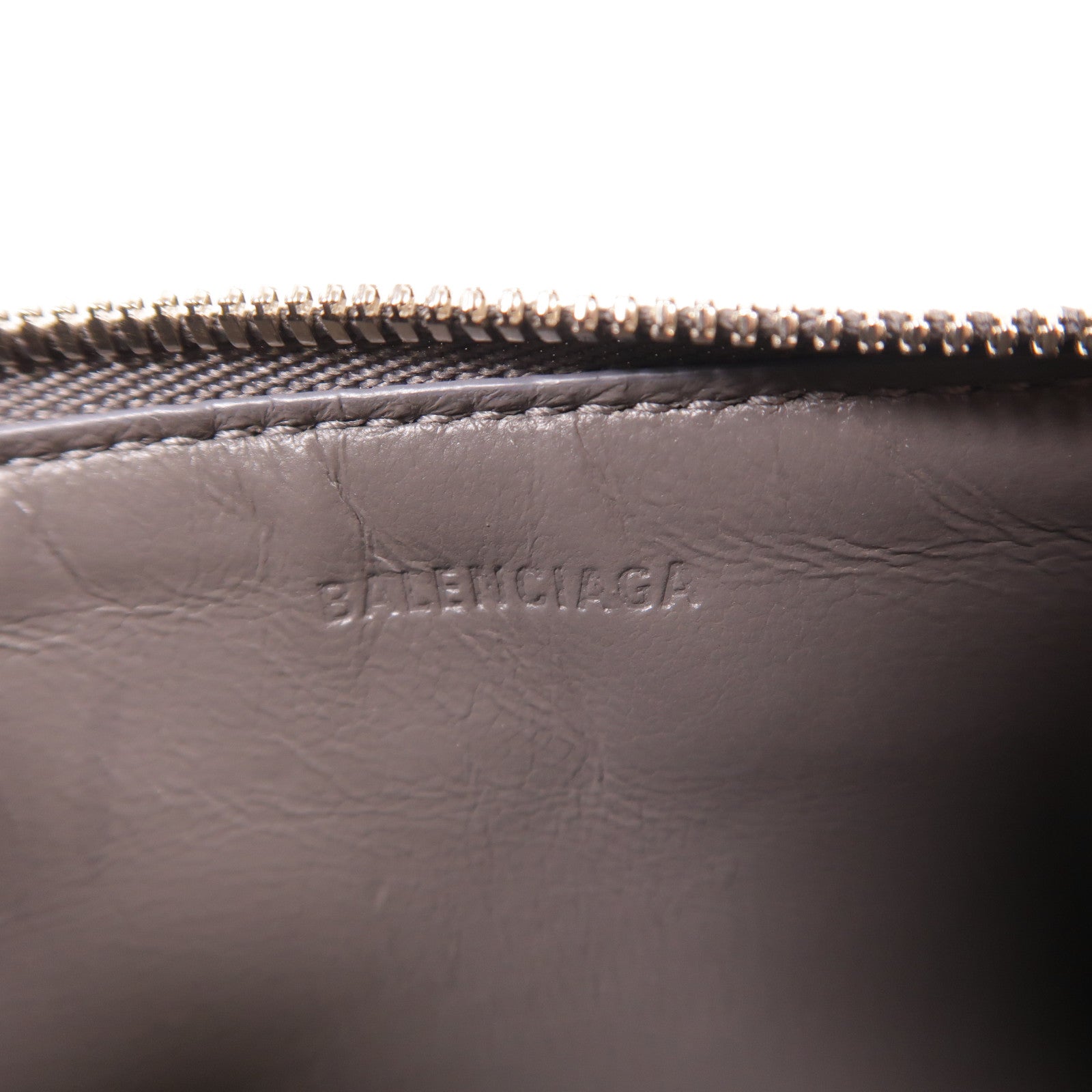 BALENCIAGA SHW Card Case/Card Holder 640535 Calfskin Leather Grey
