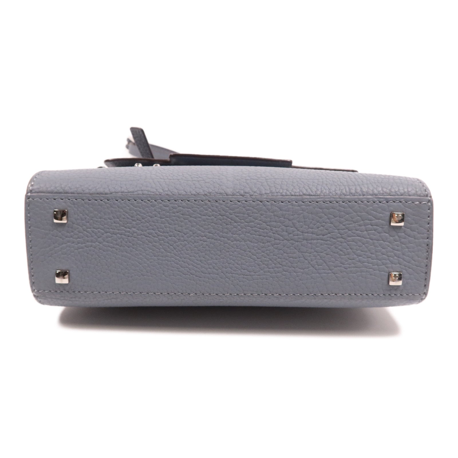 Delvaux 牛皮皮革Tempete Mini銀扣手挽肩背兩用袋