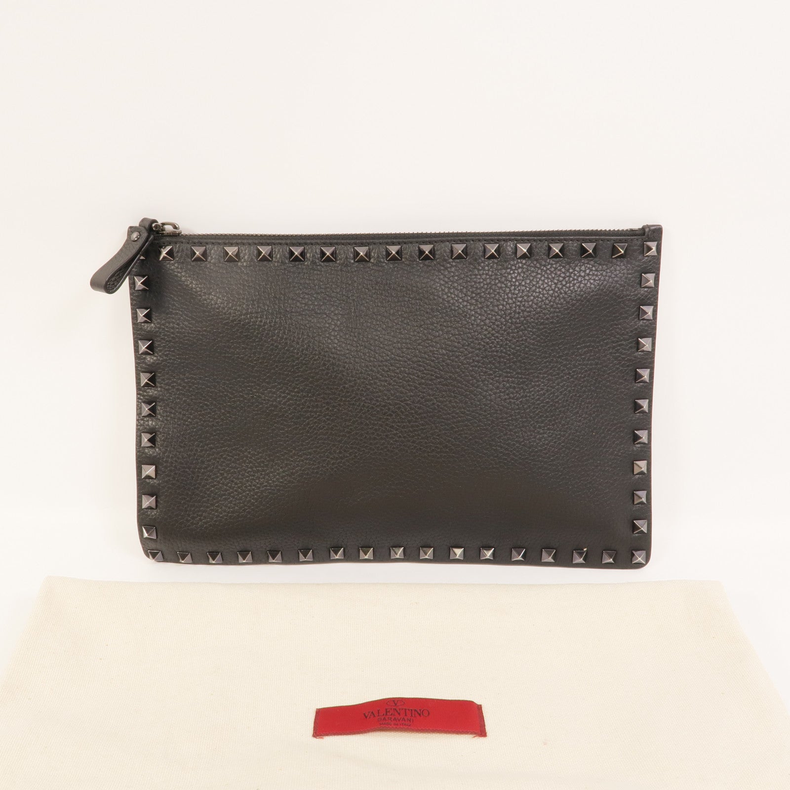 Valentino 牛皮皮革Rockstud Clutch手拿包