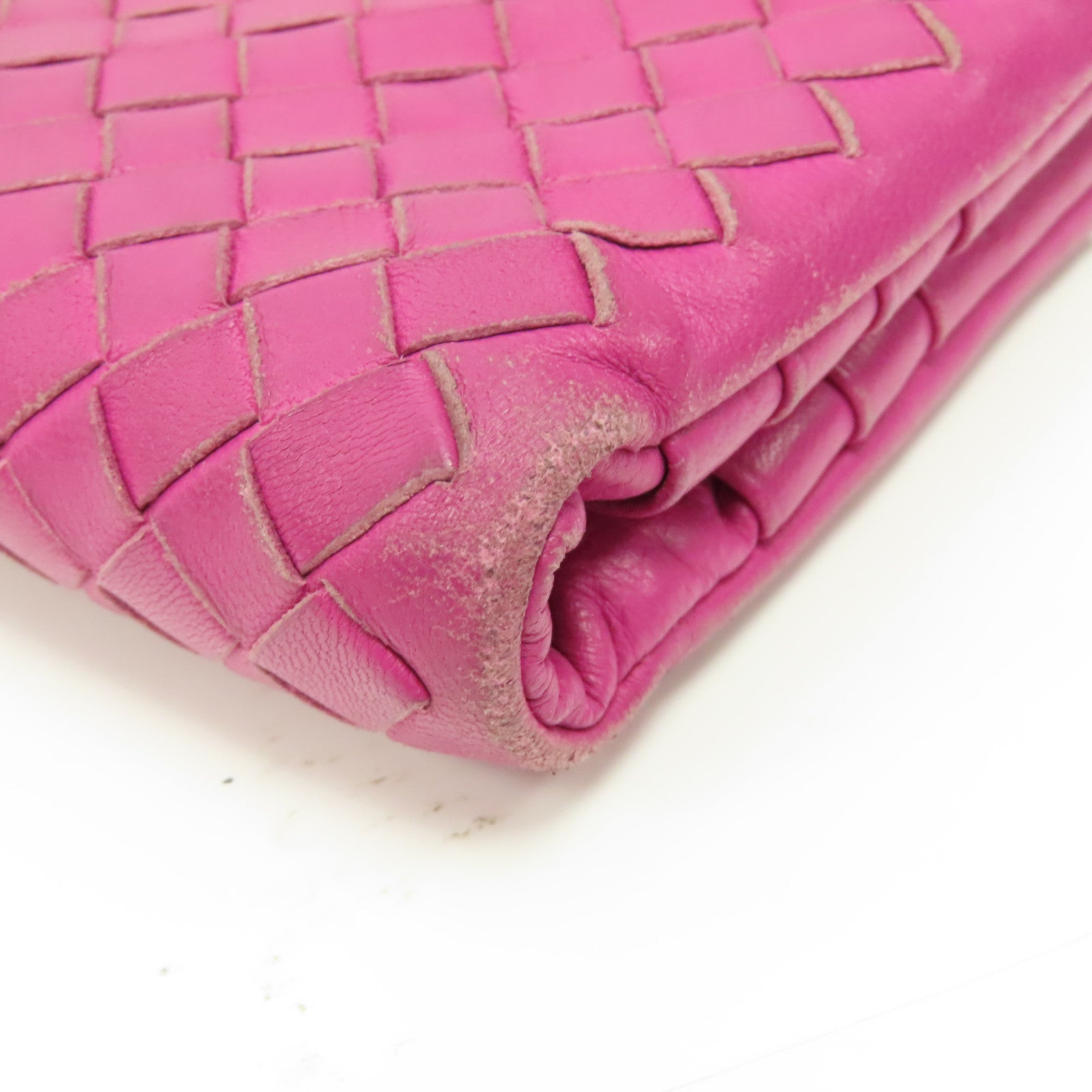 BOTTEGA VENETA 【激減優惠】牛皮皮革Wallet金扣長錢包紫色